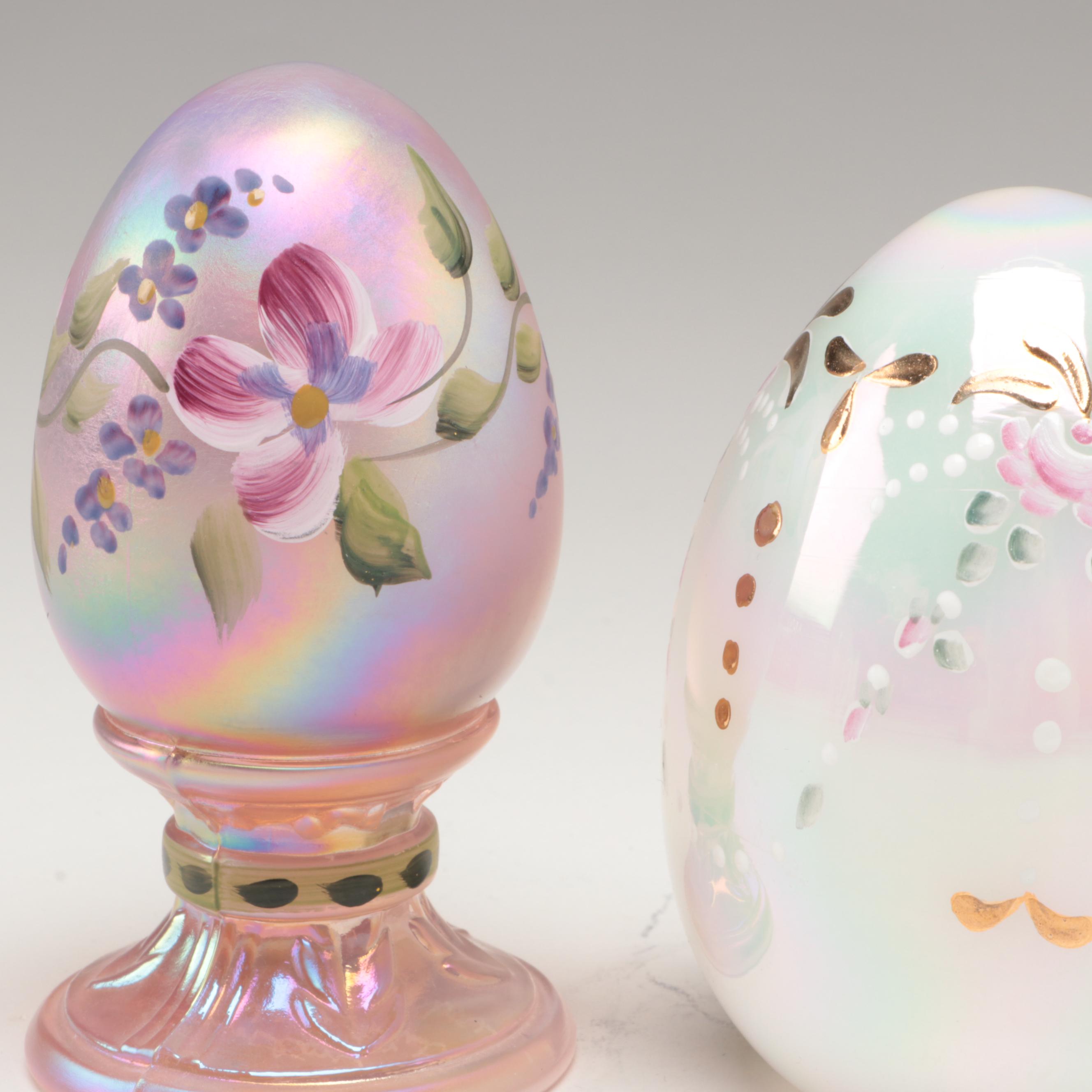 Fenton Hand-Painted Glass Figurines