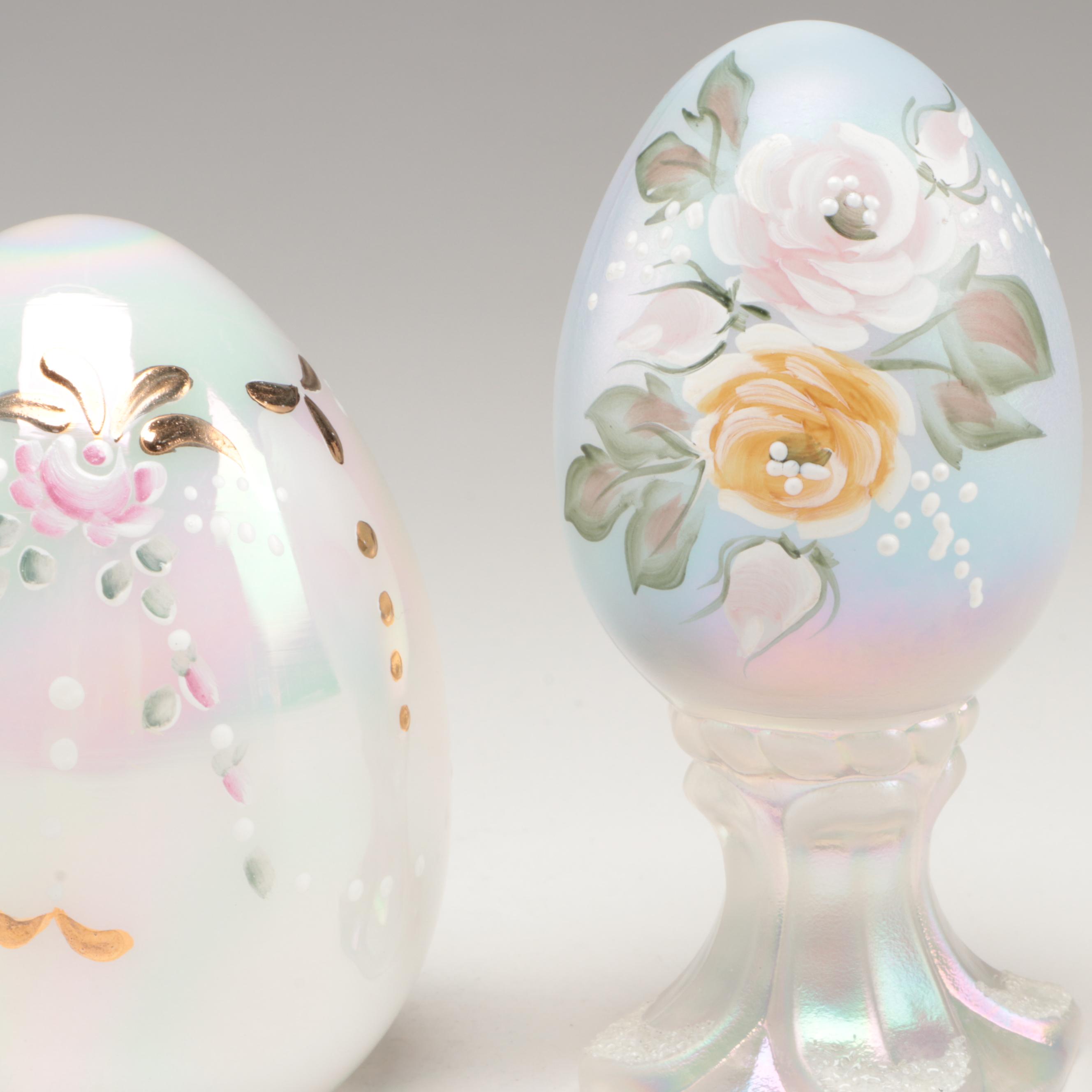 Fenton Hand-Painted Glass Figurines