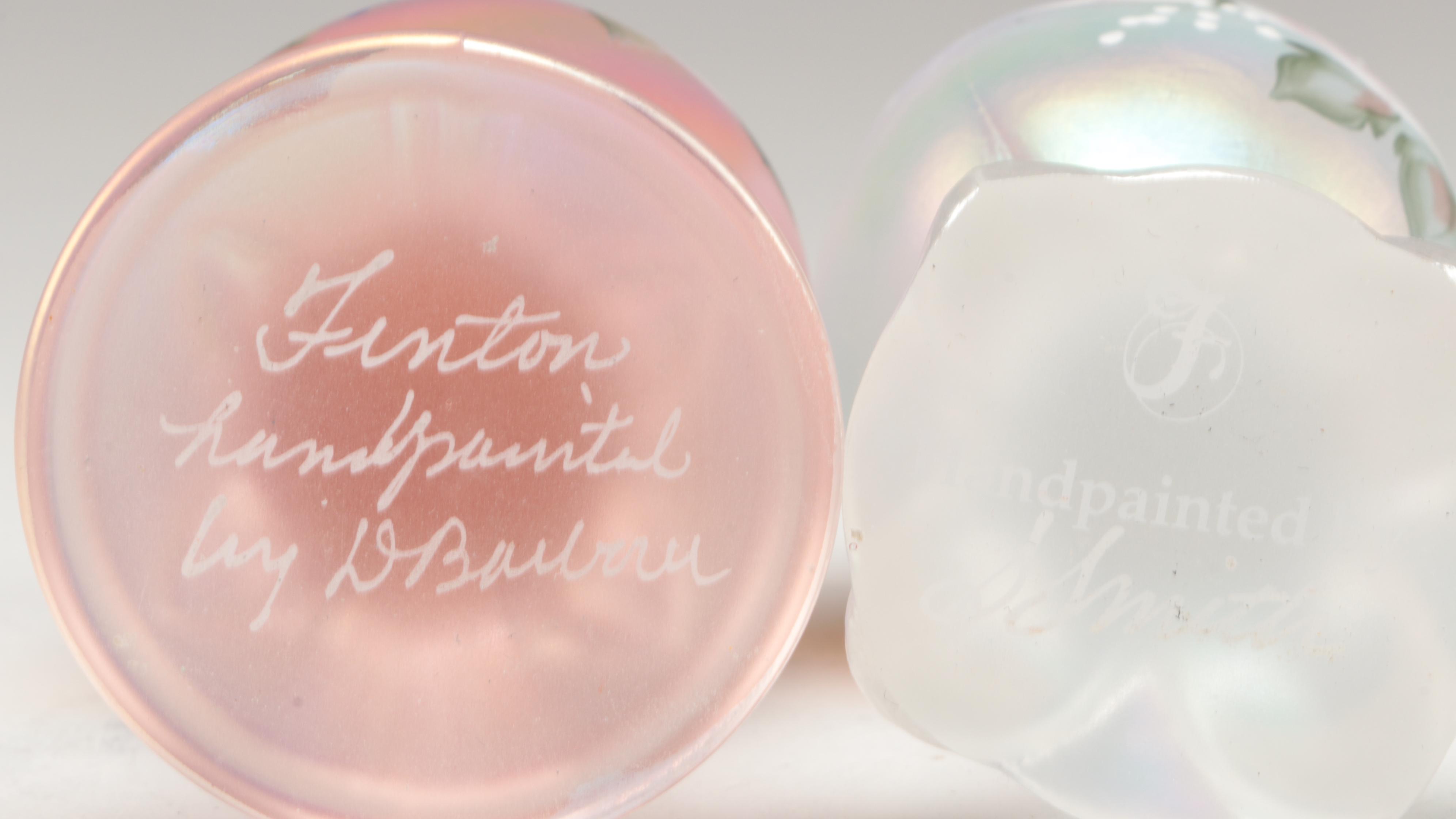 Fenton Hand-Painted Glass Figurines