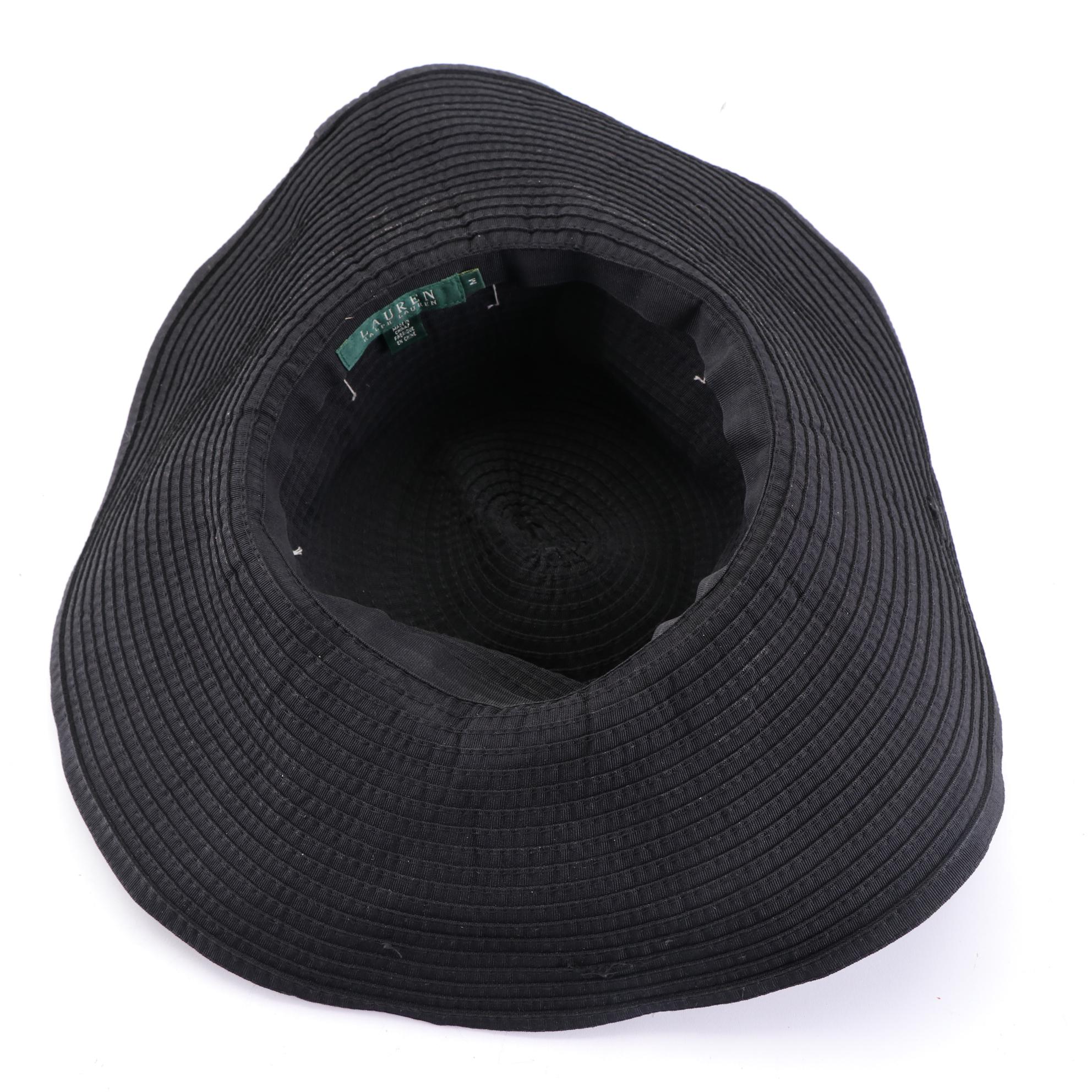 Lauren Ralph Lauren Grosgrain Ribbon Wide Brim Hat