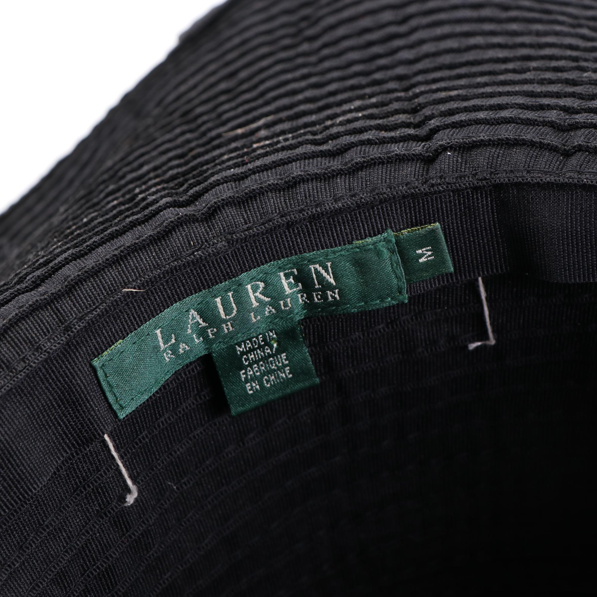 Lauren Ralph Lauren Grosgrain Ribbon Wide Brim Hat