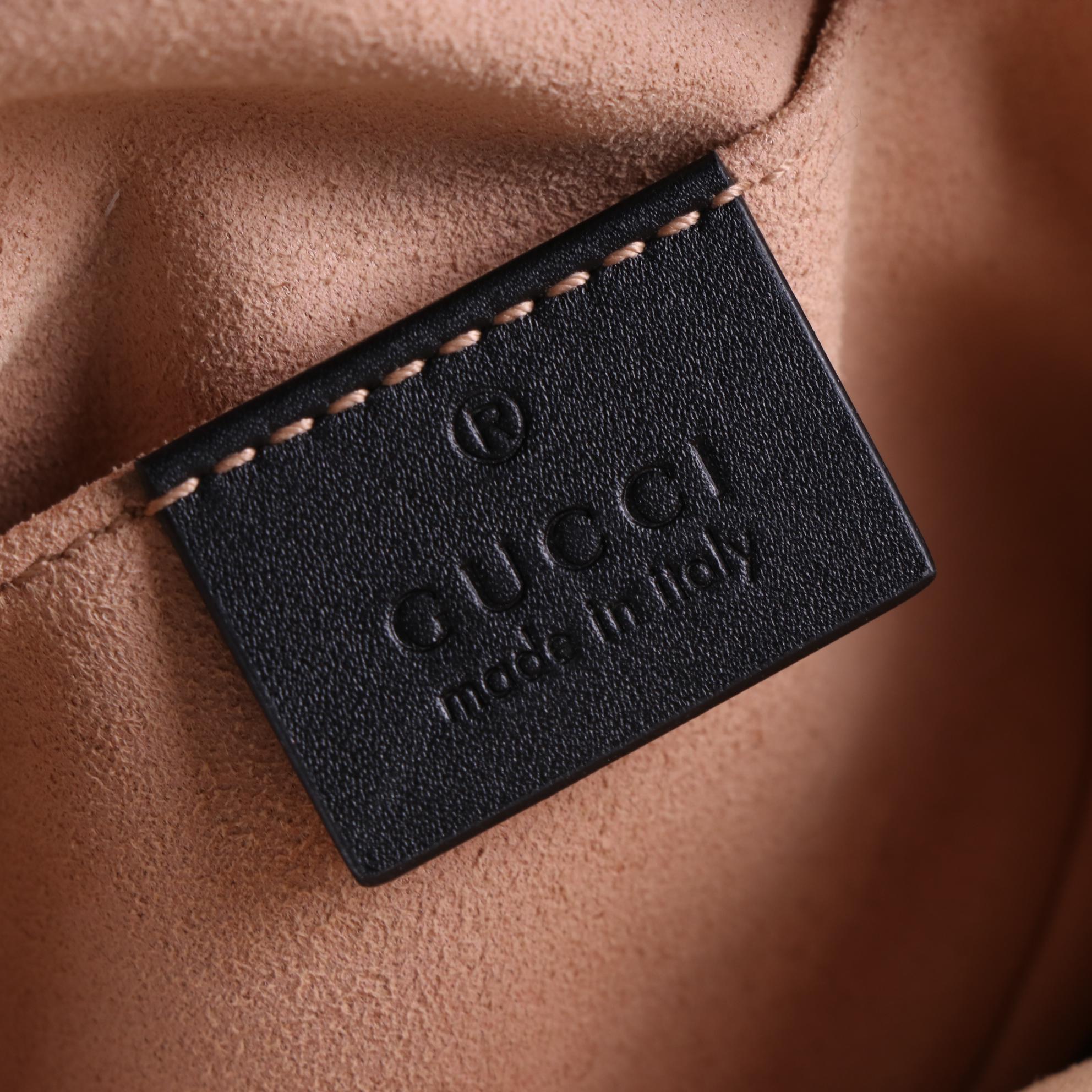 Gucci Marmont Belt Bag in Quilted Matelassé Leather