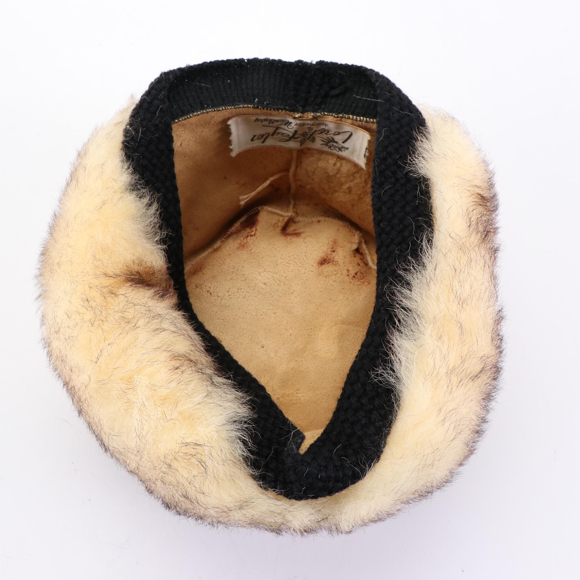 Lord & Taylor Tip-Dyed Shearling Hat with Box