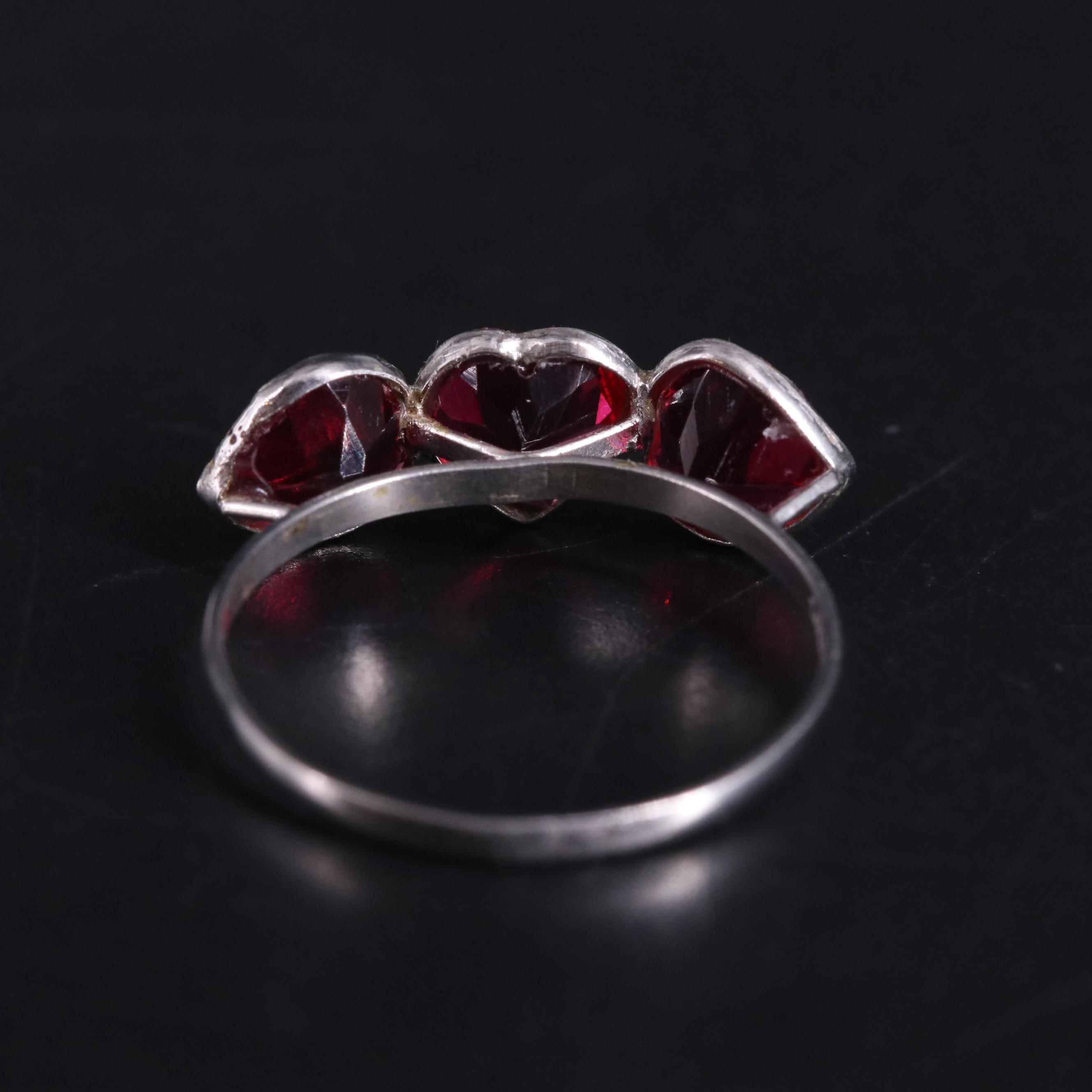 14K Ruby Hearts Ring