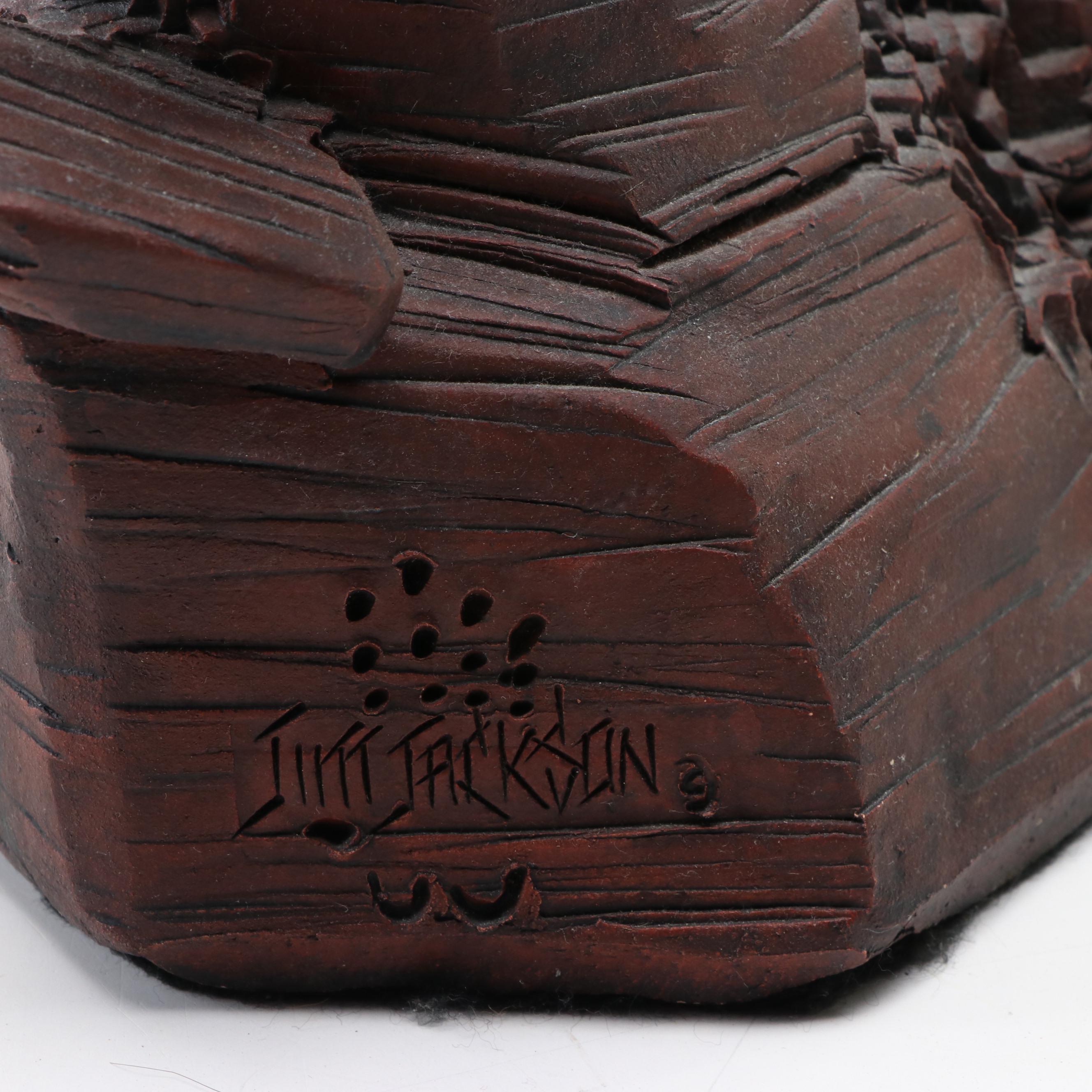 Jim Jackson Handcrafted Earthenware Native American Figurine