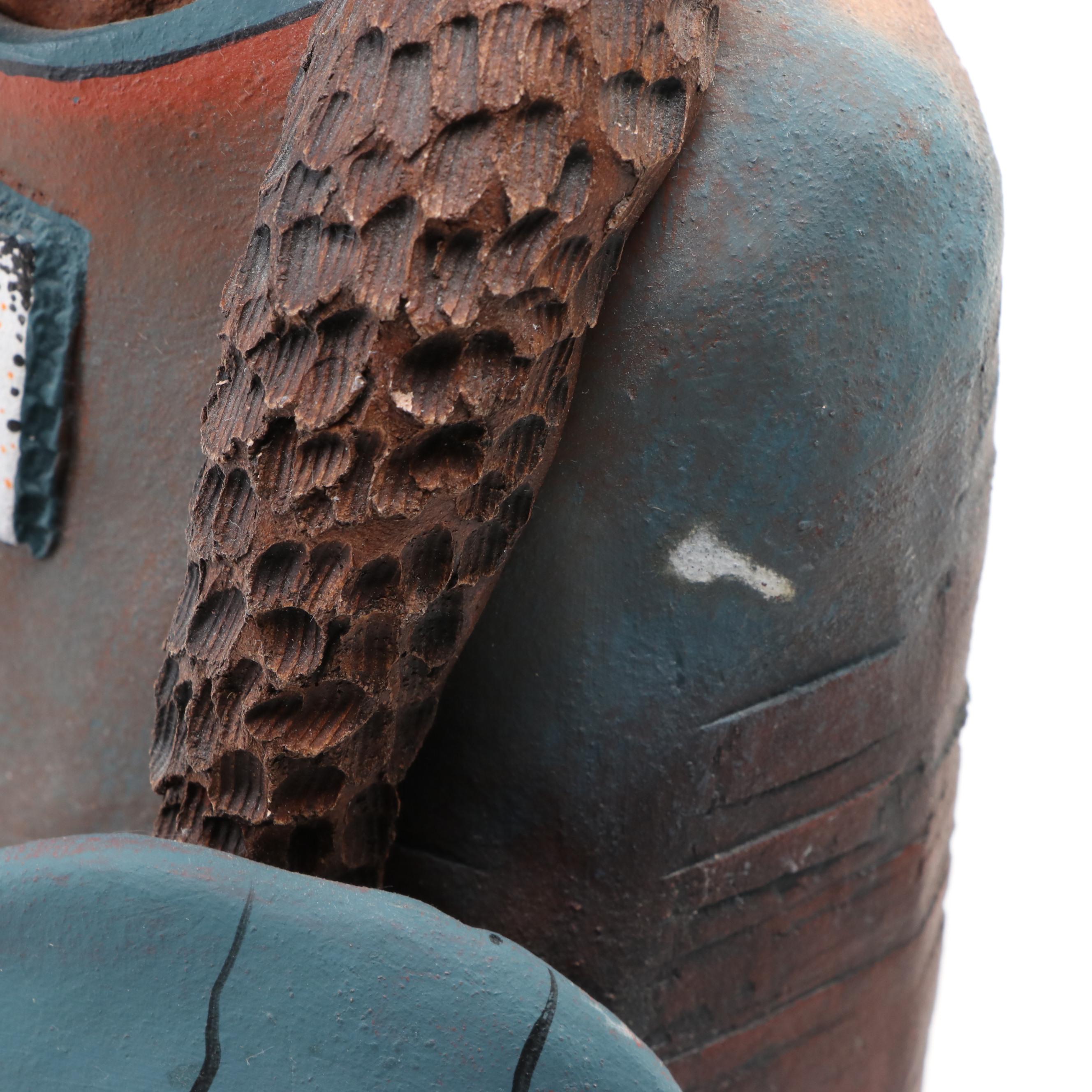 Jim Jackson Handcrafted Earthenware Native American Figurine