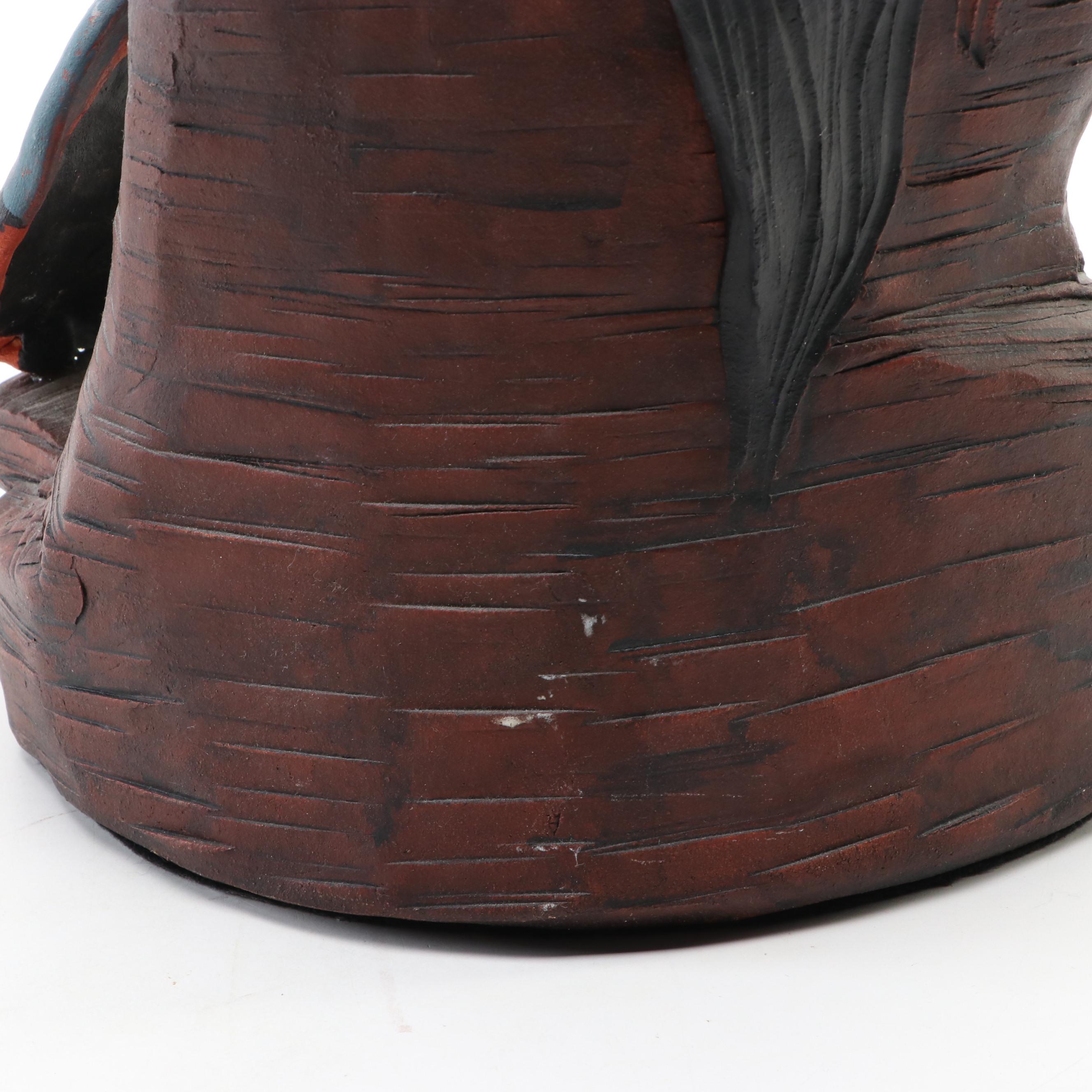 Jim Jackson Handcrafted Earthenware Native American Figurine