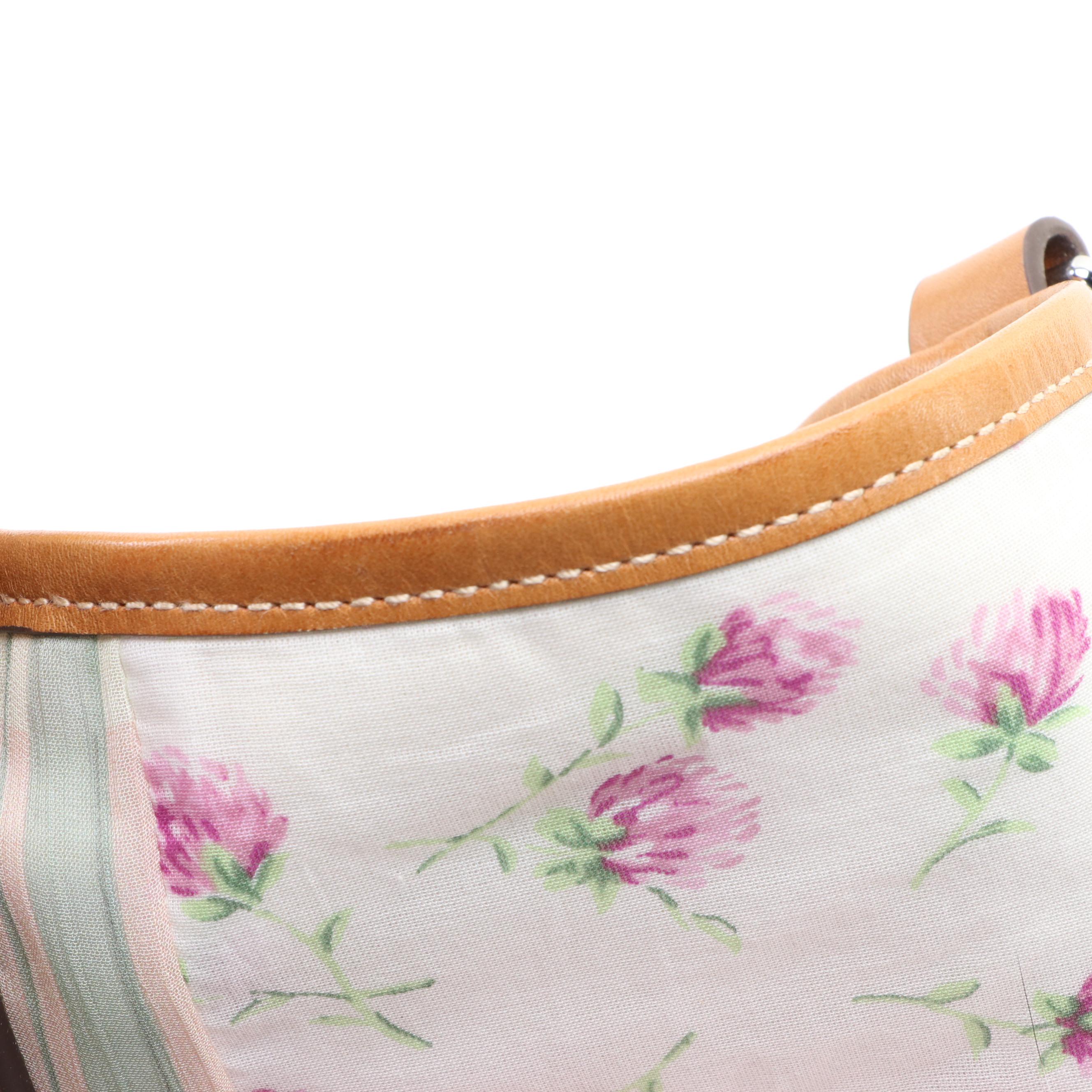 Polo Ralph Lauren Bellport Medium Patchwork Textile Tote/Leather Trim with Box