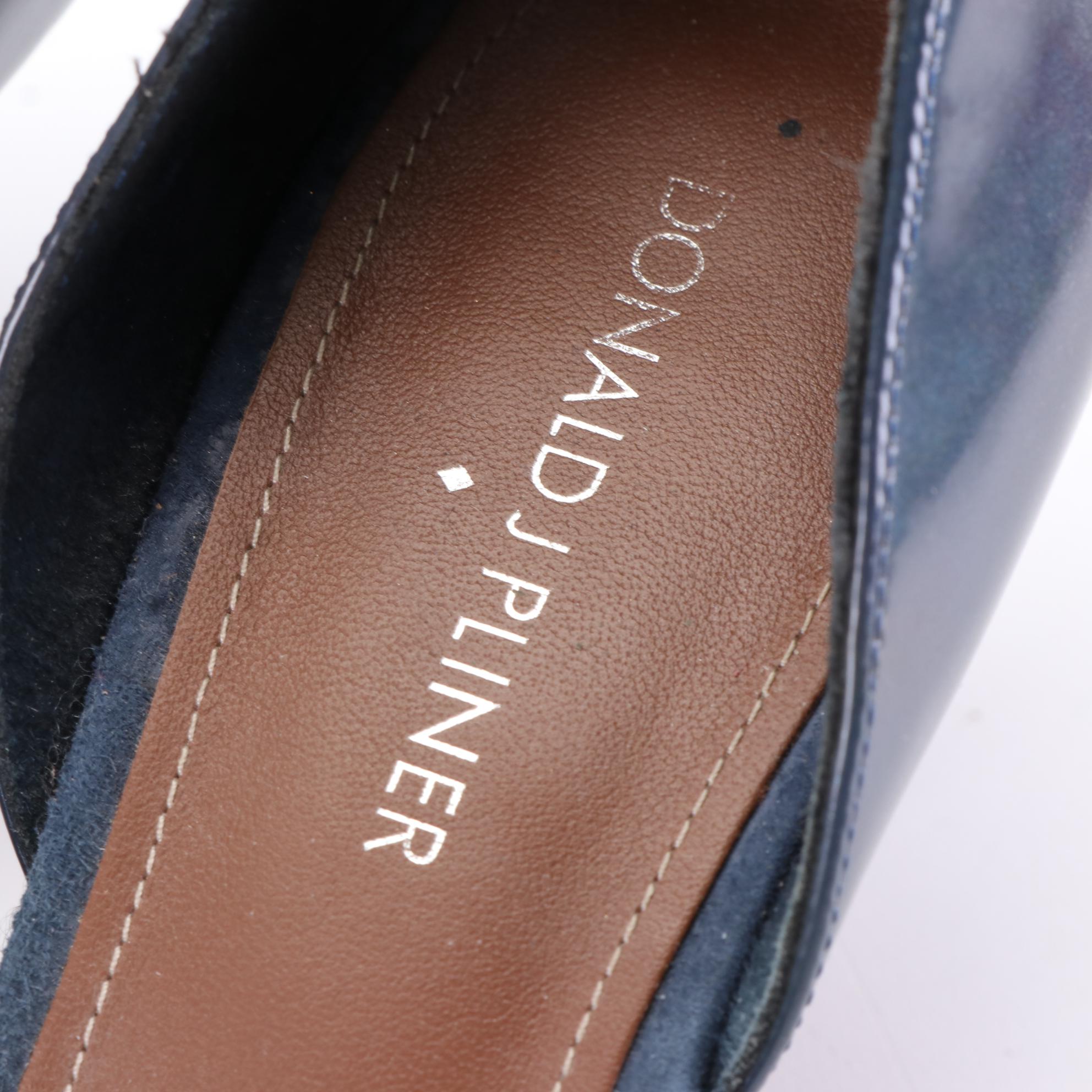 Donald J Pliner and Cole Haan Dark Blue Suede Sandals and d'Orsay Pumps