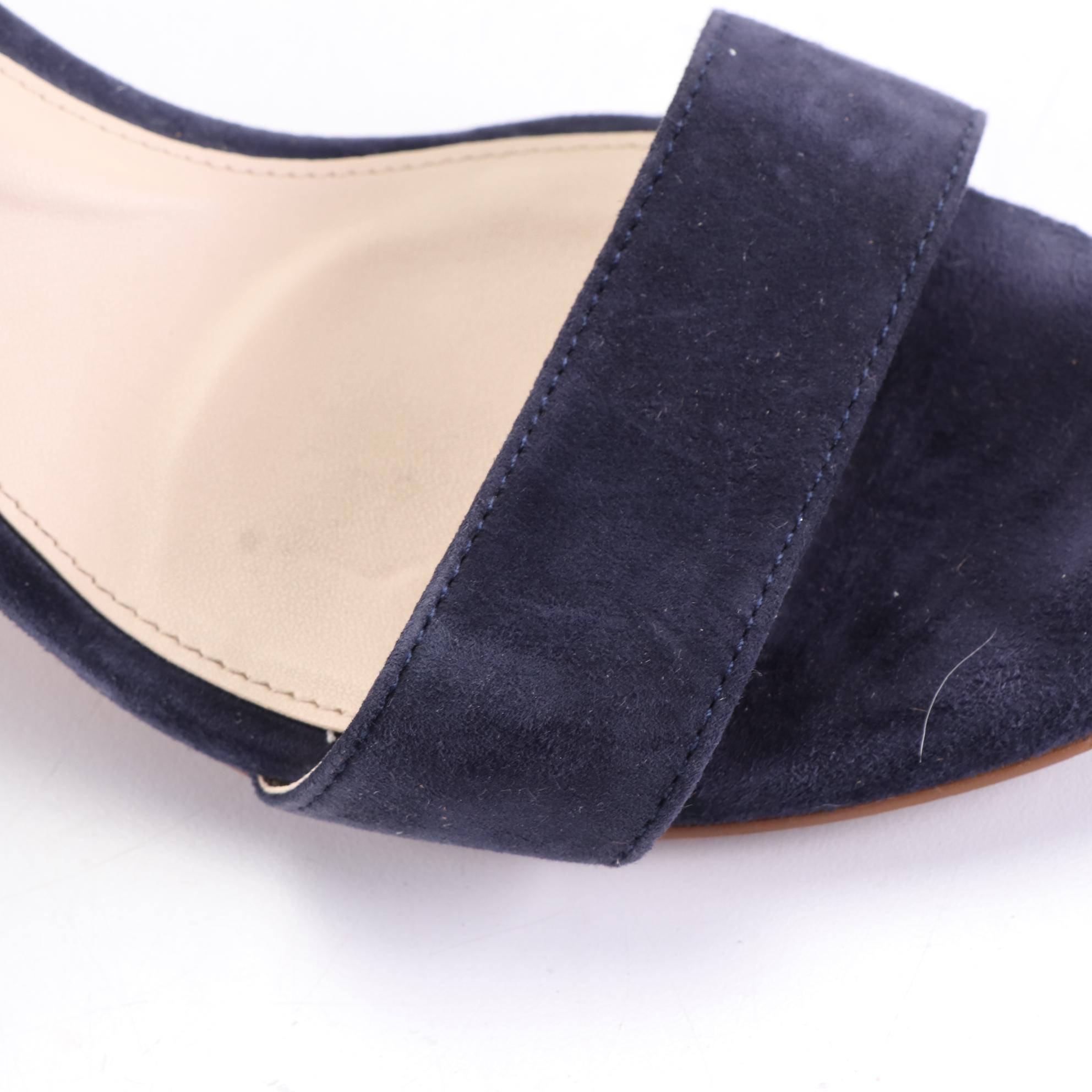 Donald J Pliner and Cole Haan Dark Blue Suede Sandals and d'Orsay Pumps