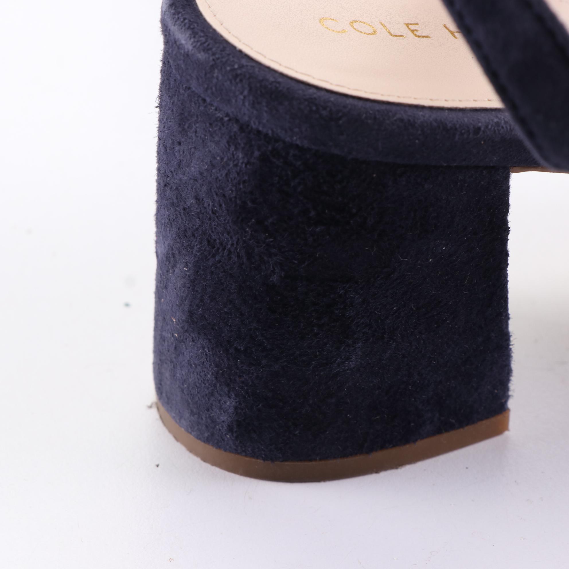 Donald J Pliner and Cole Haan Dark Blue Suede Sandals and d'Orsay Pumps