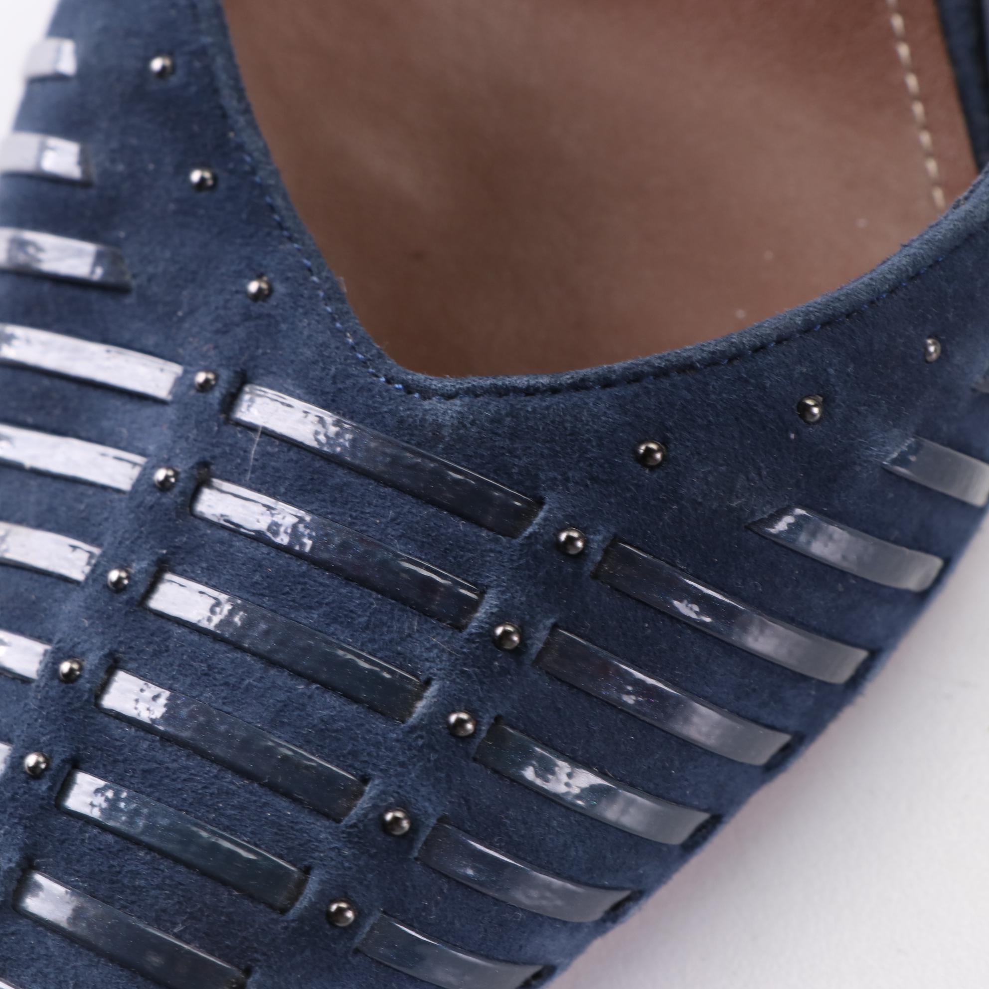 Donald J Pliner and Cole Haan Dark Blue Suede Sandals and d'Orsay Pumps