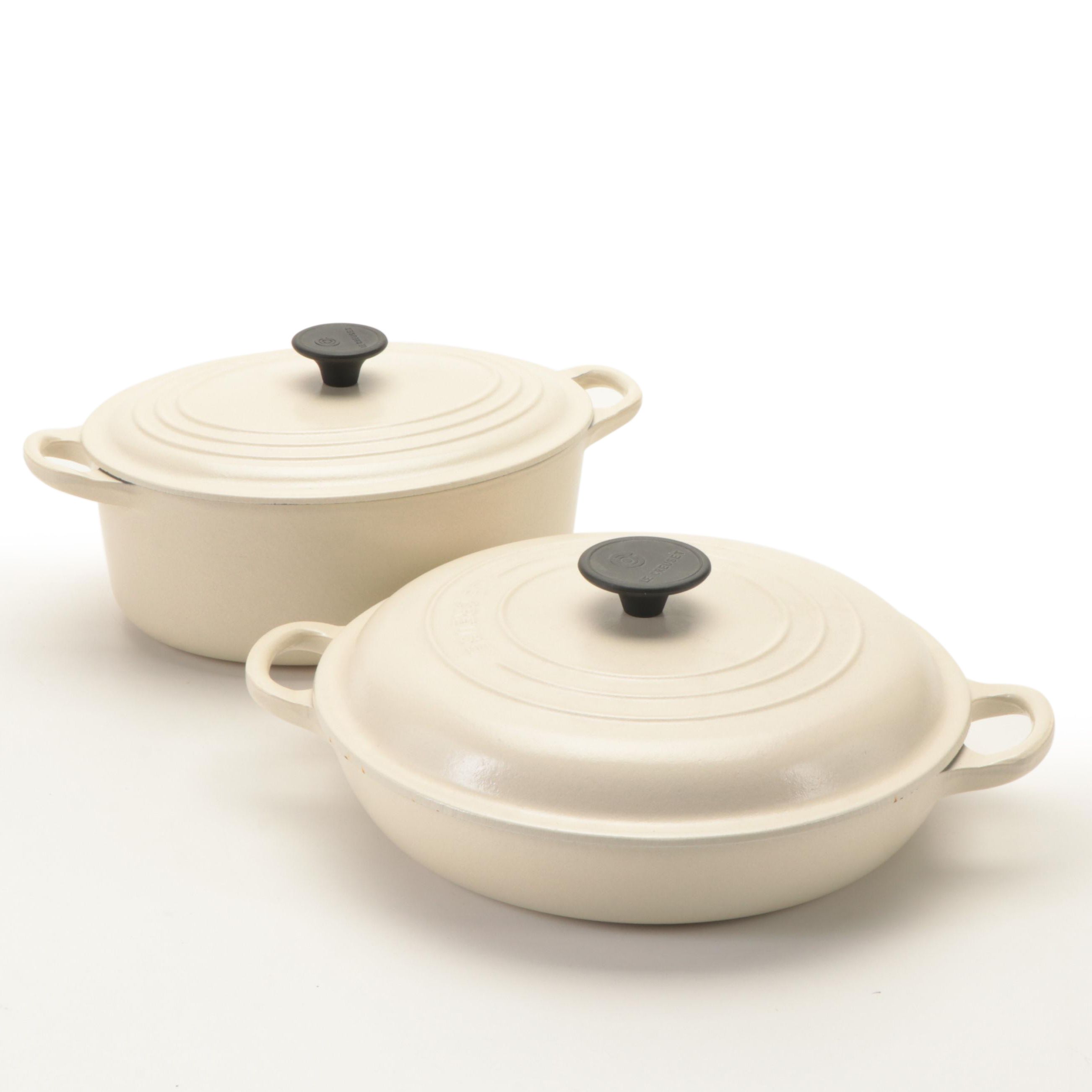 Le Creuset Enameled Cast Iron Braiser and Oval Dutch Oven