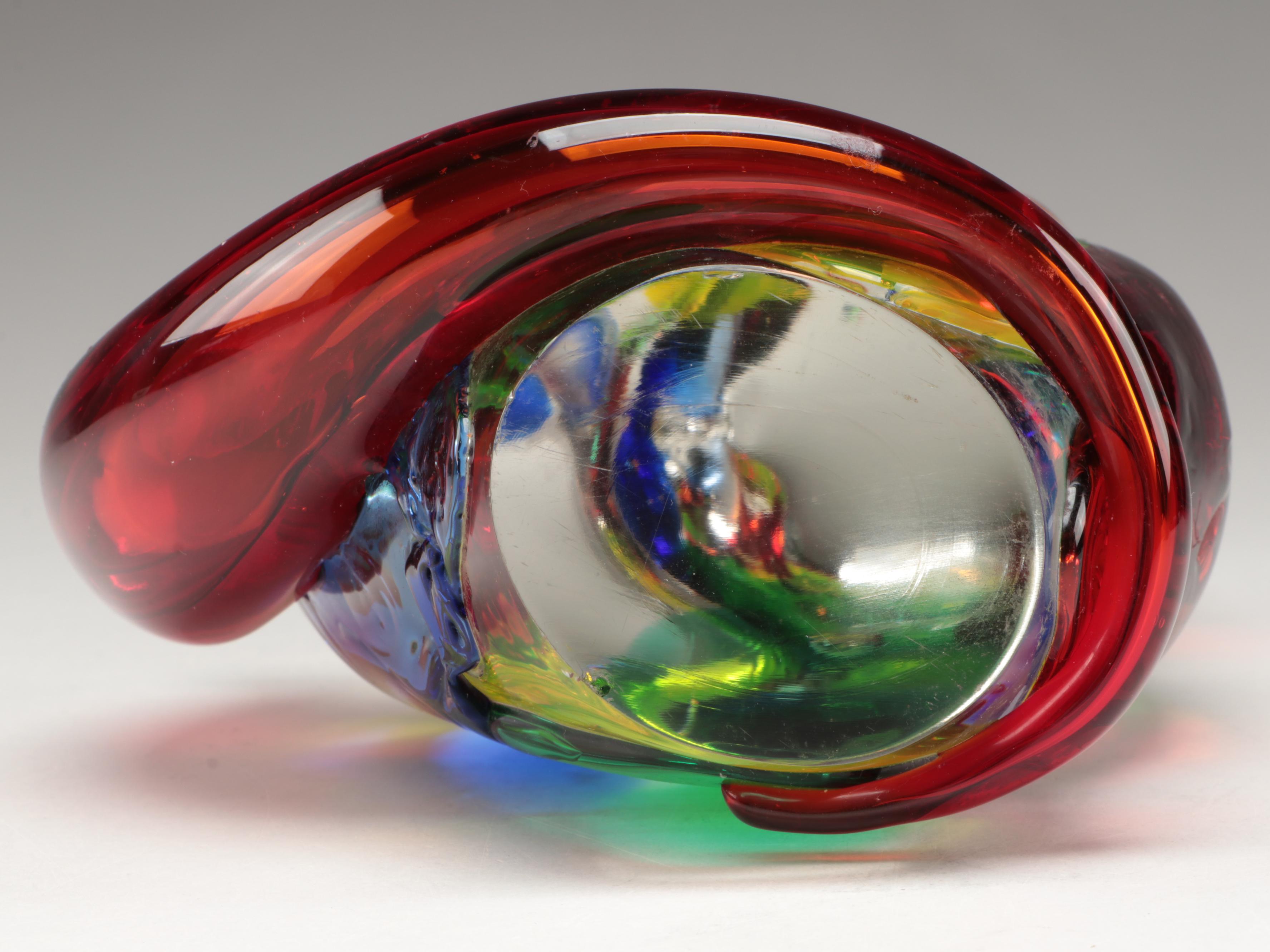 Murano Style Glass Cat Figurine