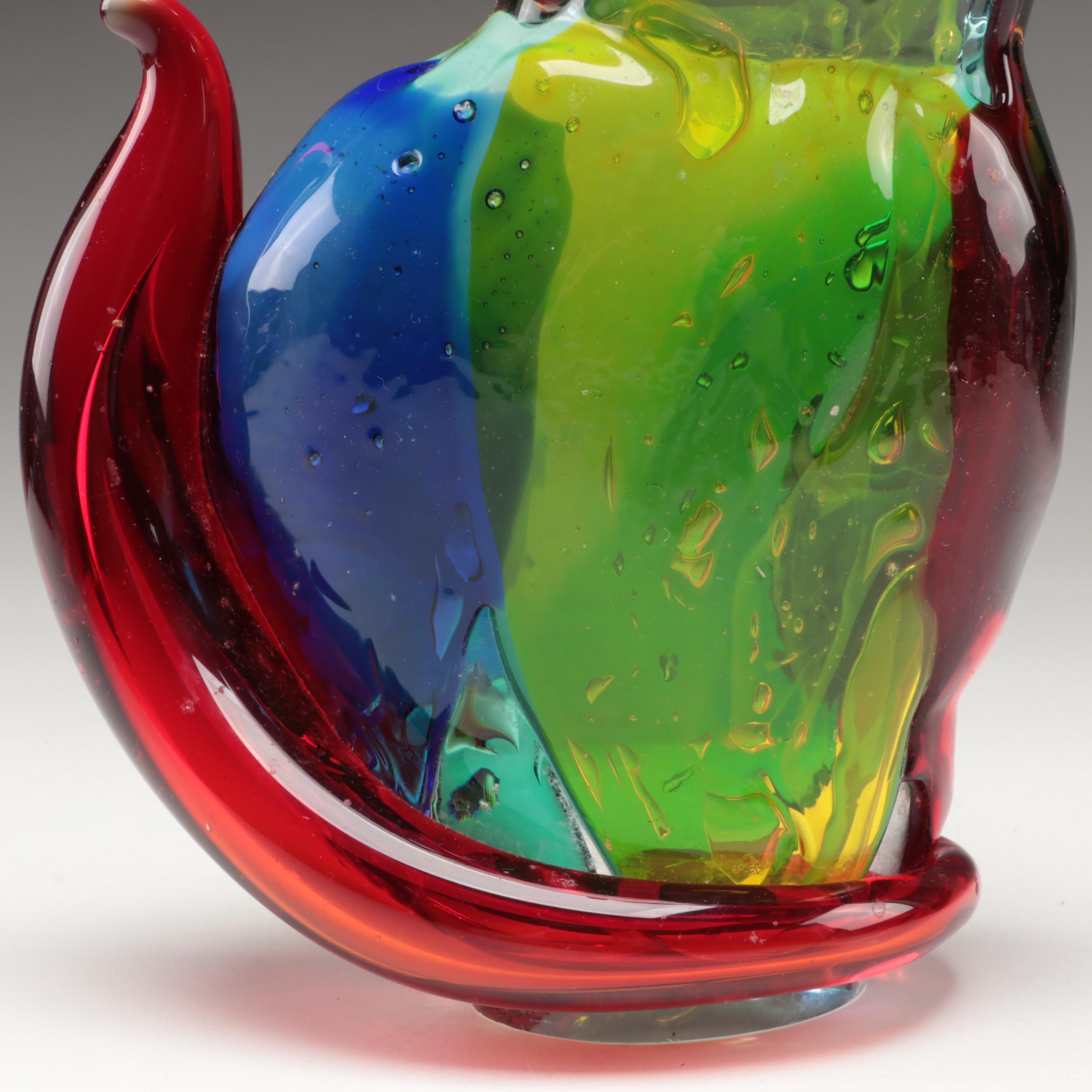 Murano Style Glass Cat Figurine