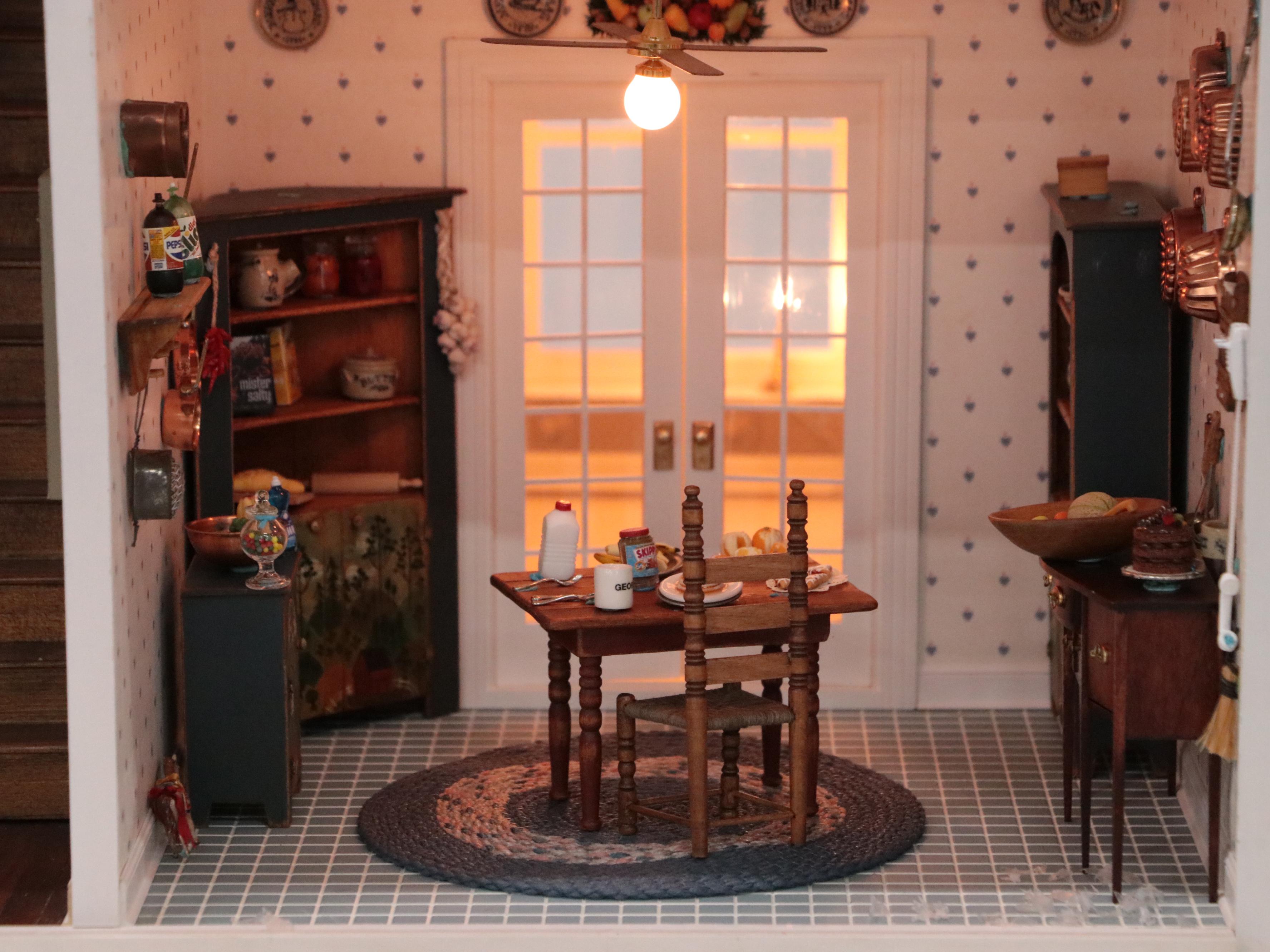 Handcrafted Victorian Style Dollhouse with Furnishings and Accessories