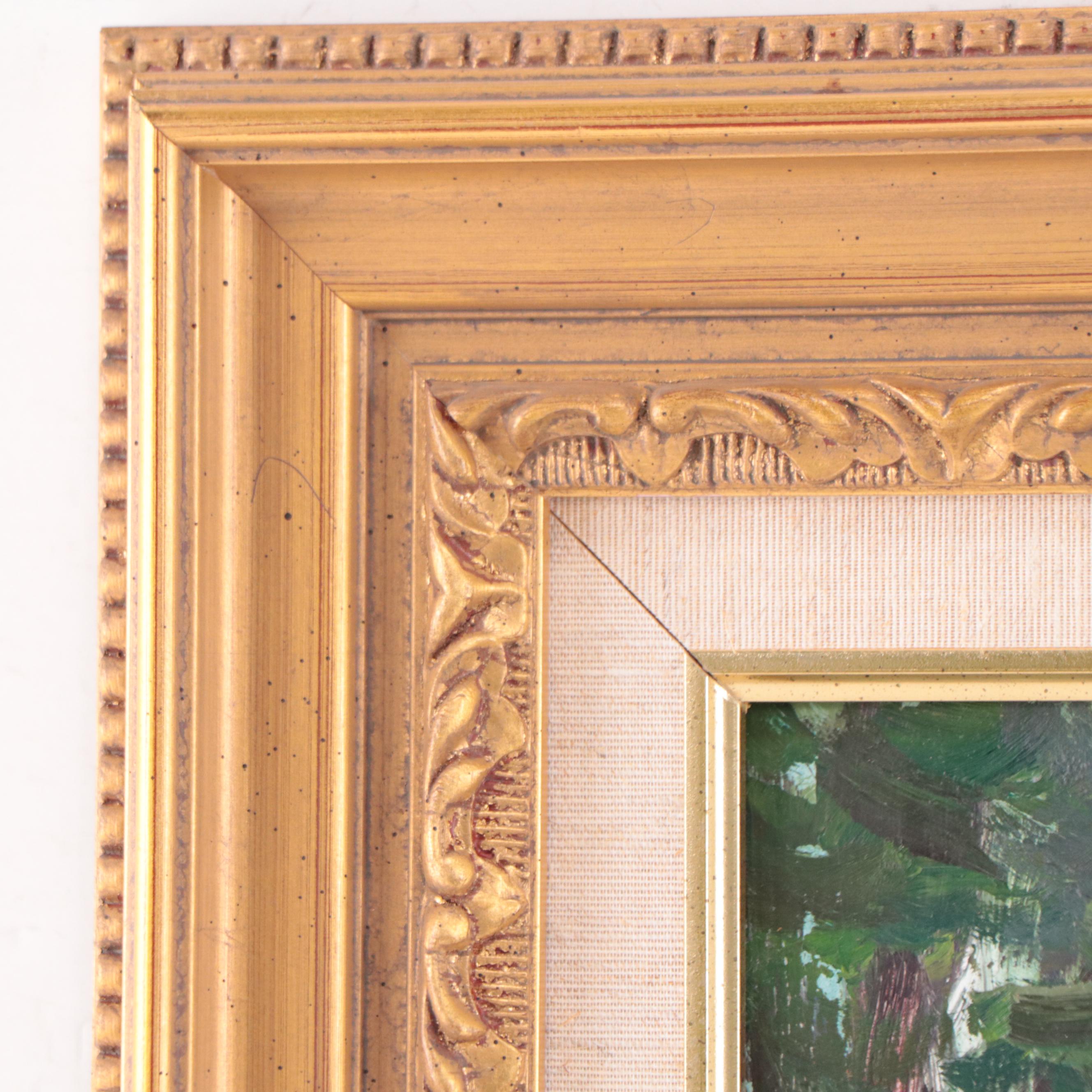 Bogomir Bogdanovic Landscape Oil Painting "Spring in Central Park VI"