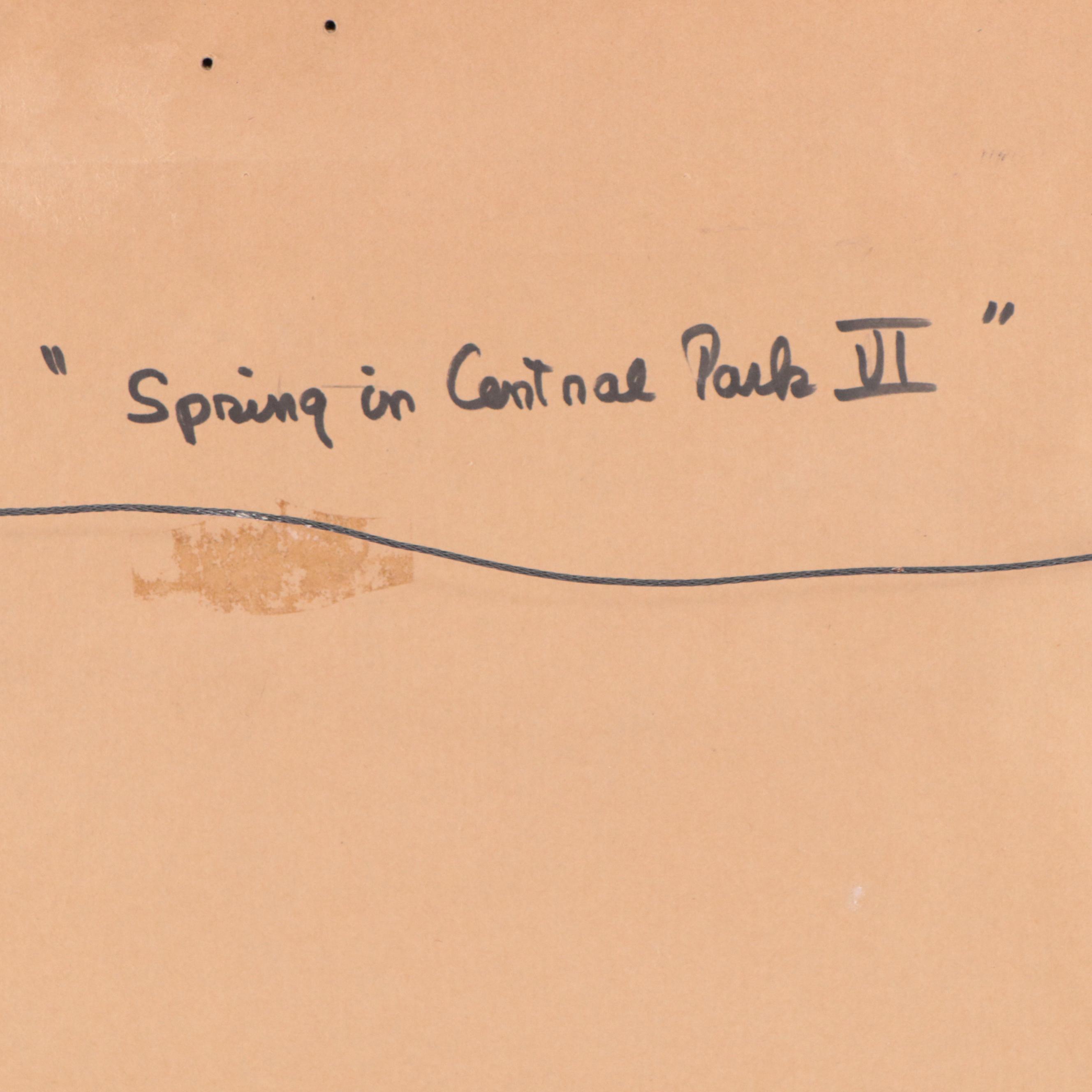 Bogomir Bogdanovic Landscape Oil Painting "Spring in Central Park VI"