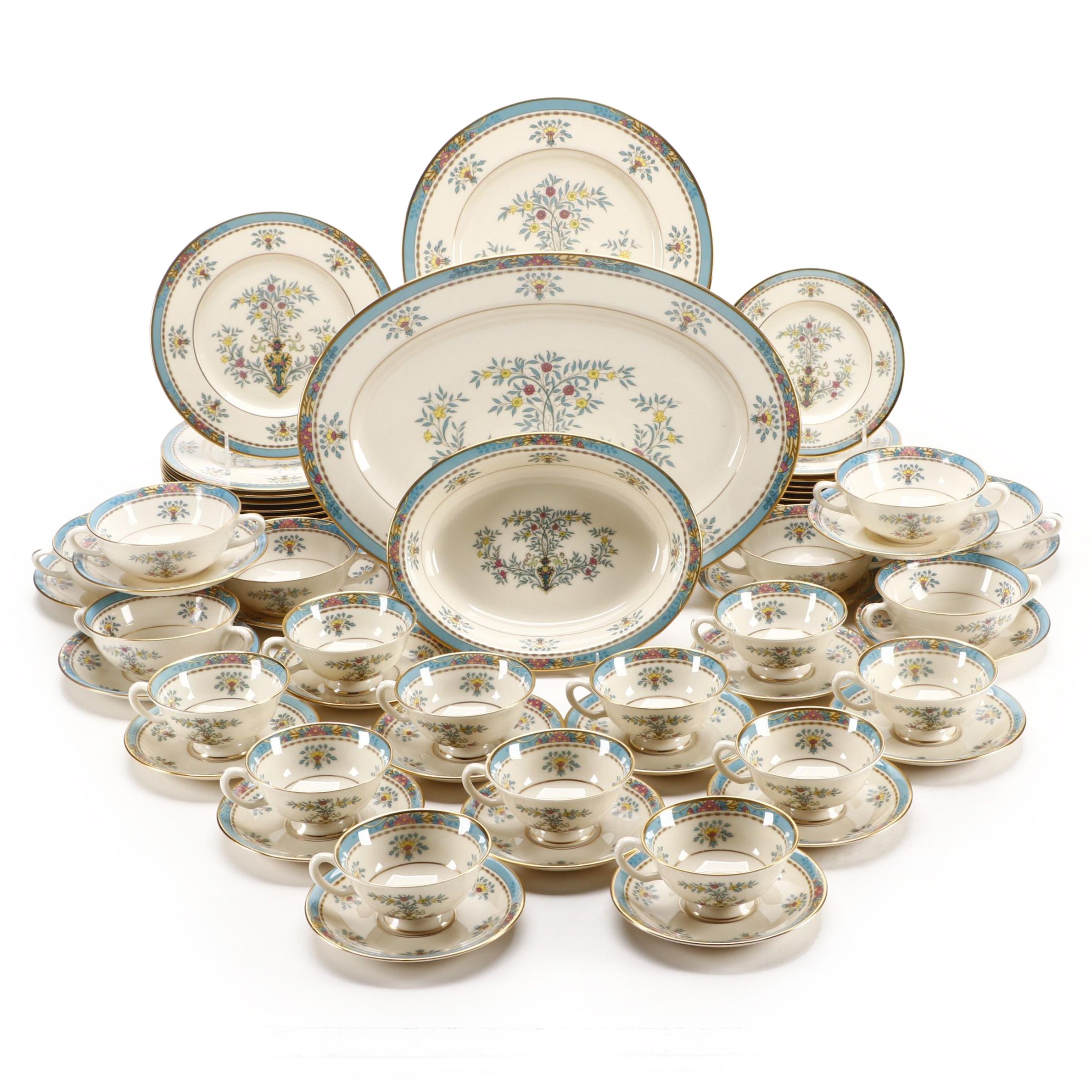 Lenox "Blue Tree" Ceramic Dinnerware, Late 20th Century