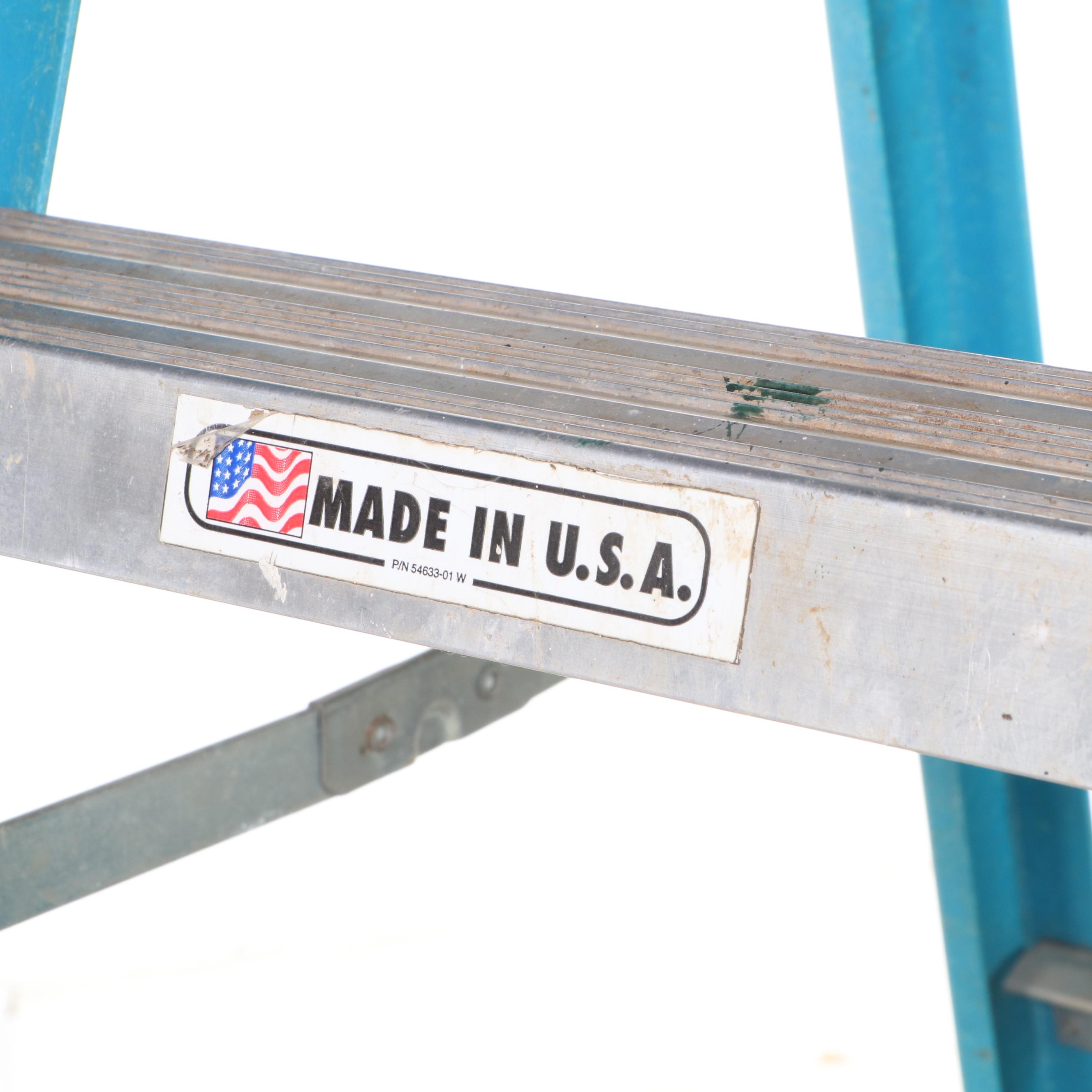 Werner Type I Heavy Duty/Industrial Use 6' Folding Ladder, Late 20th Century