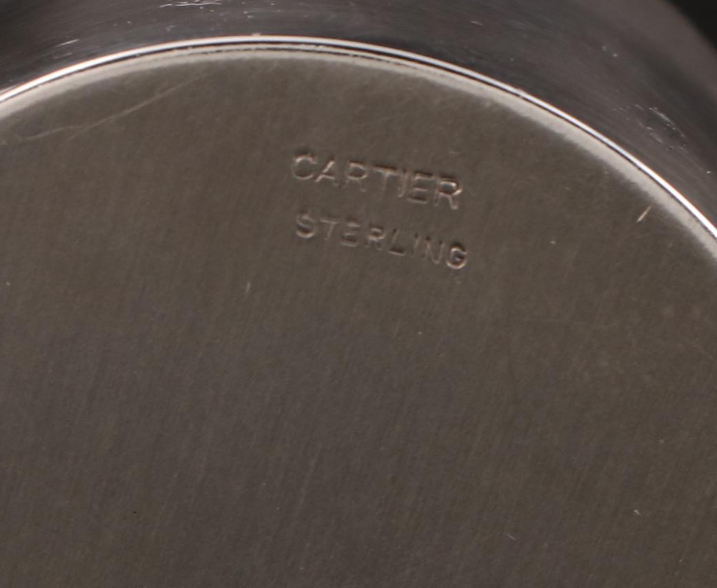 Cartier Sterling Silver Trinket Gift Box with Velvet Lining