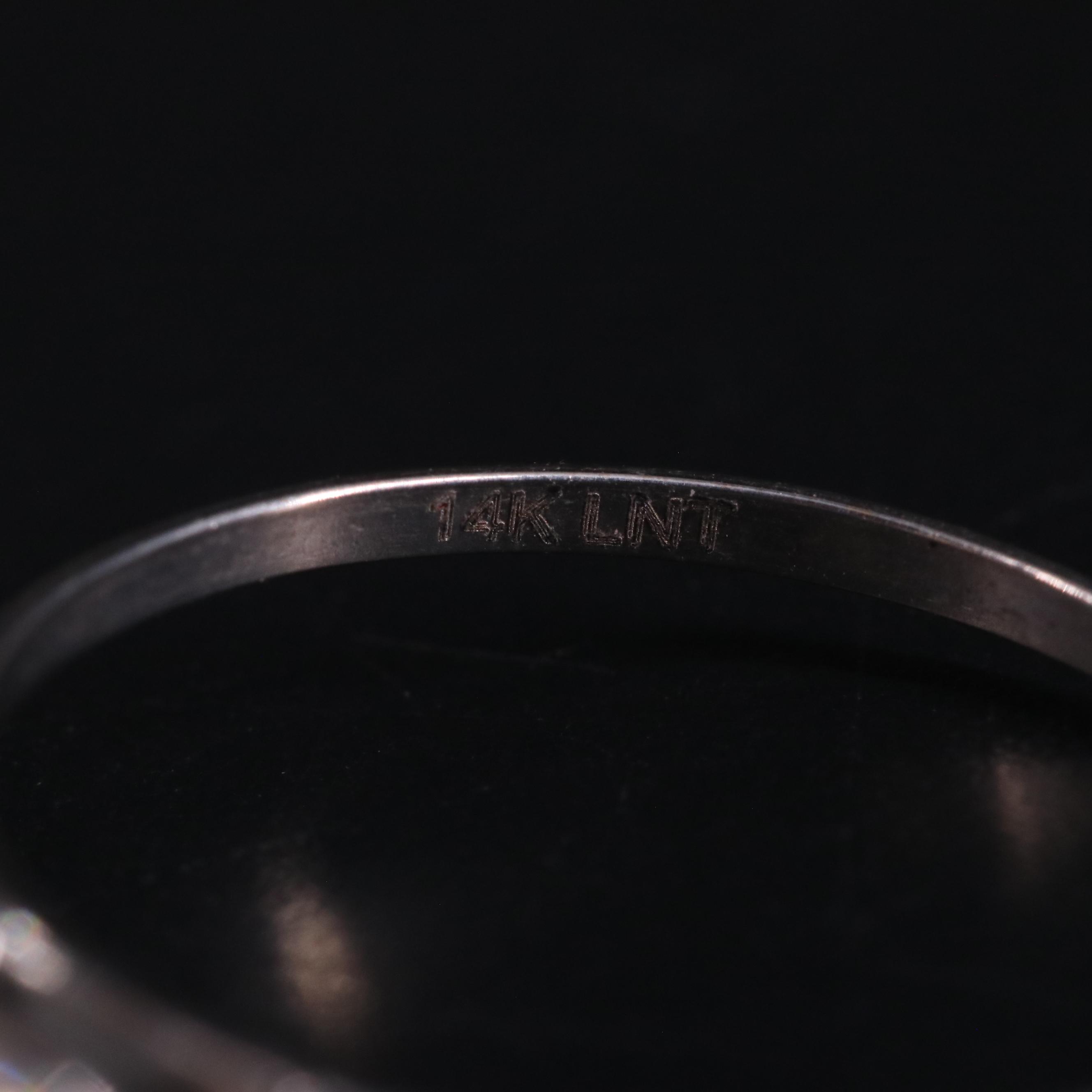 14K Aquamarine and Moissanite Ring