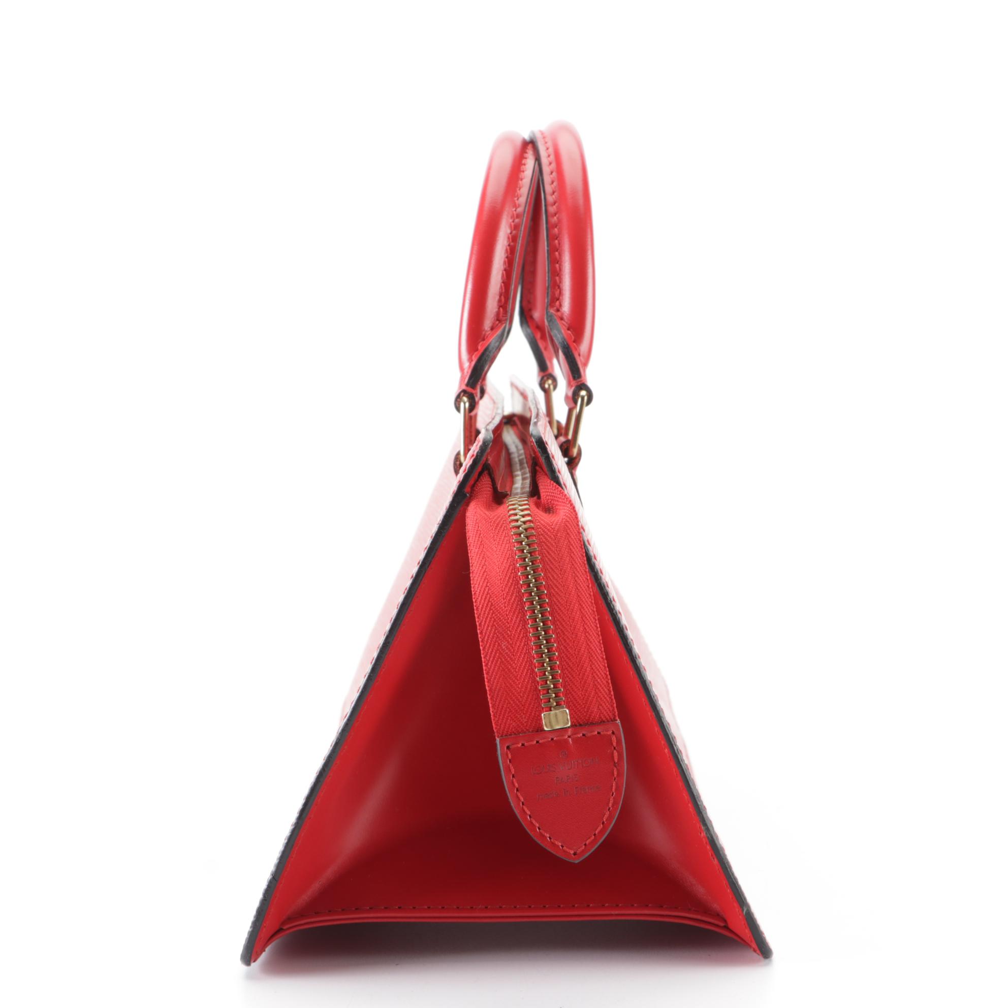 Louis Vuitton Sac Triangle Bag in Castilian Red Epi and Smooth Leather