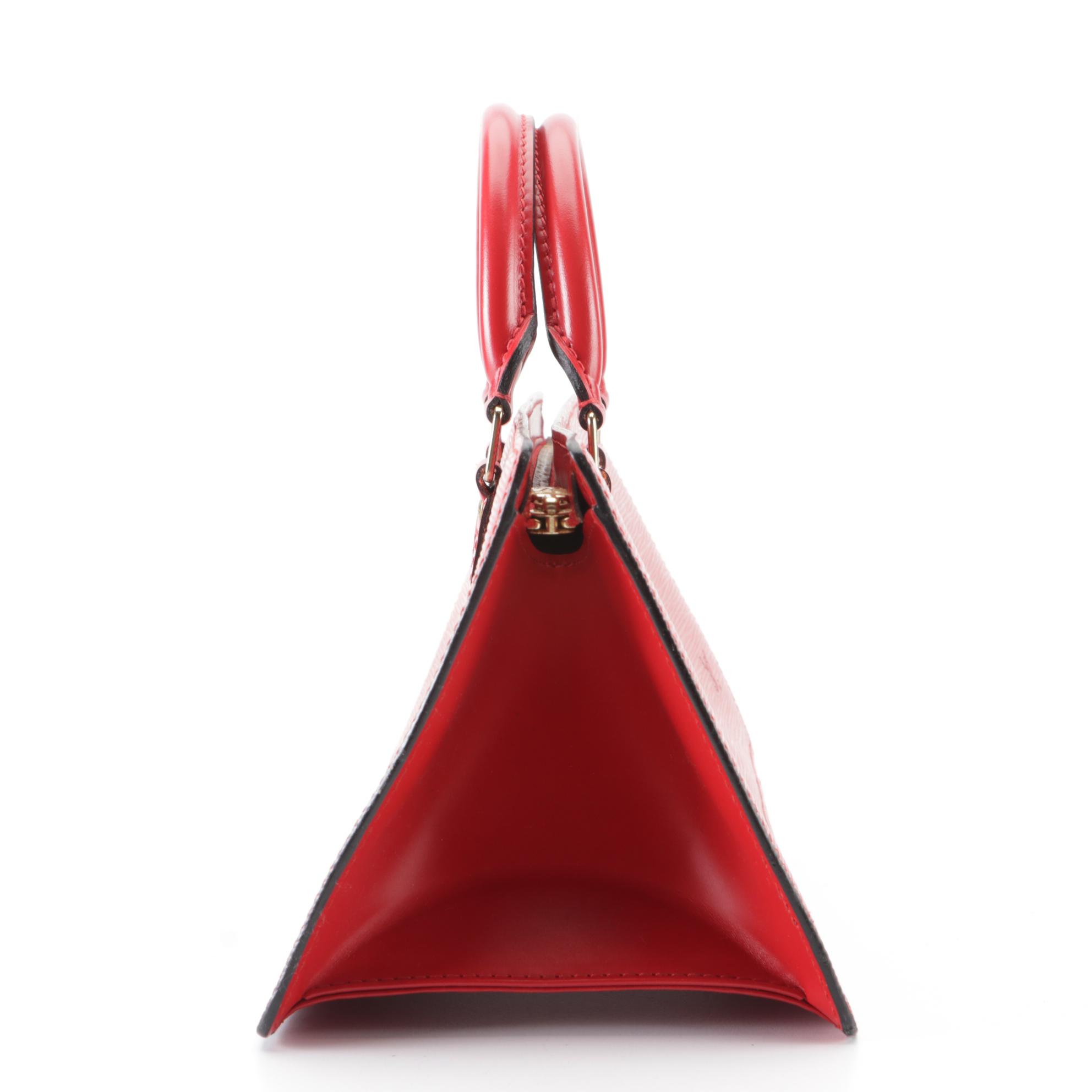 Louis Vuitton Sac Triangle Bag in Castilian Red Epi and Smooth Leather