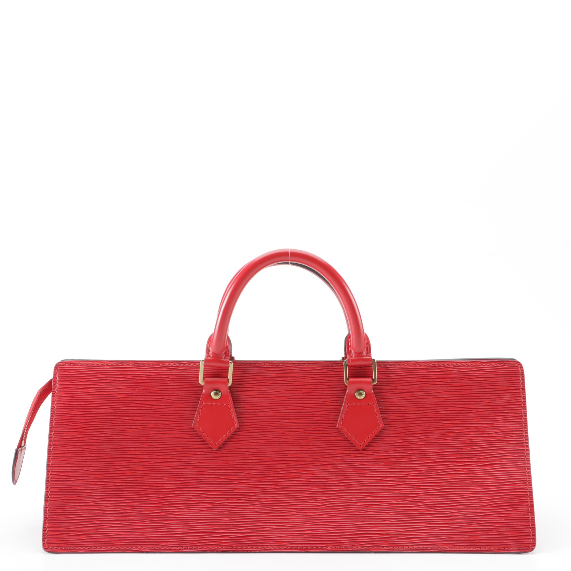 Louis Vuitton Sac Triangle Bag in Castilian Red Epi and Smooth Leather