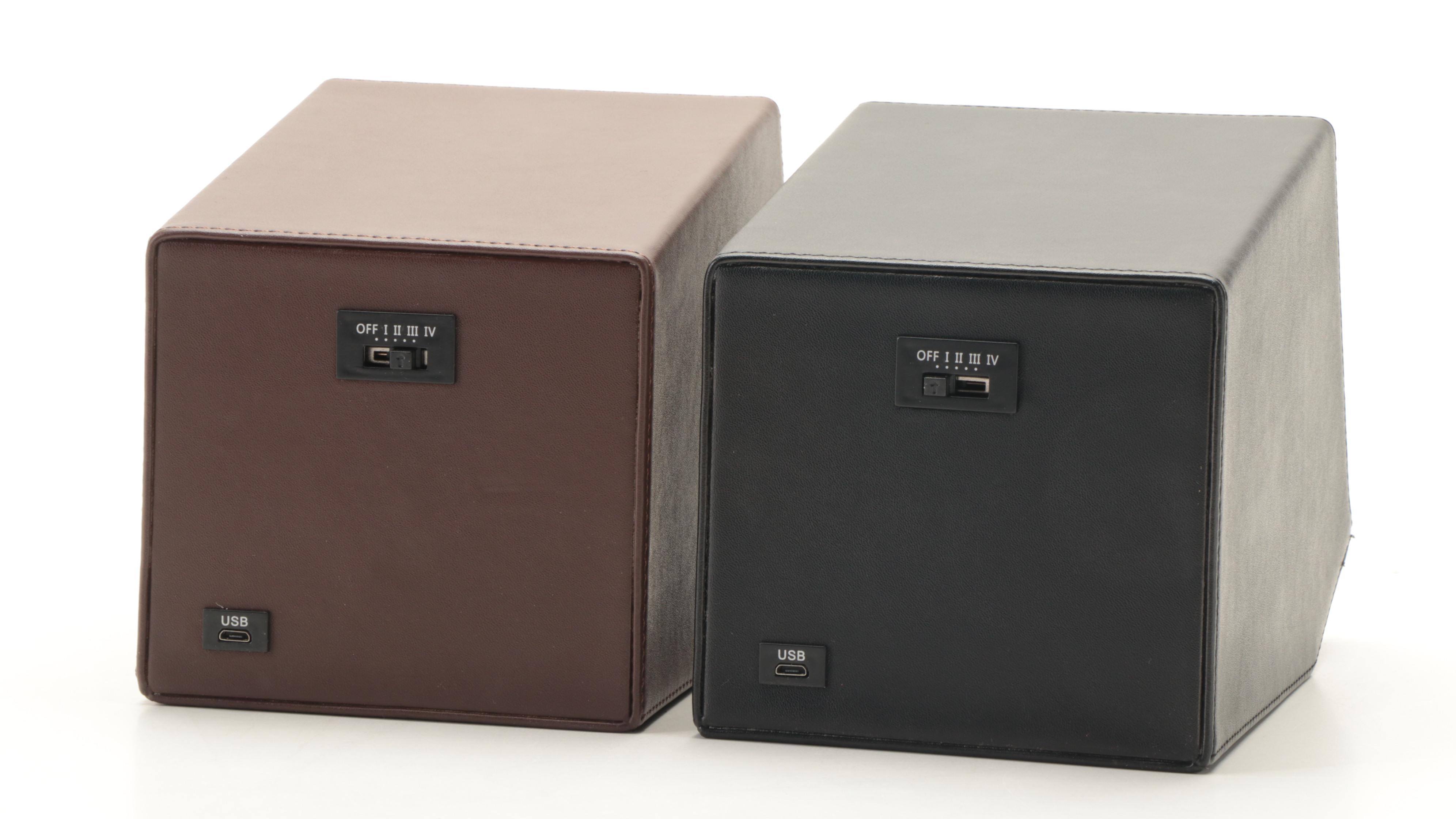 Jere Black and Brown Leather Single Watch Winders