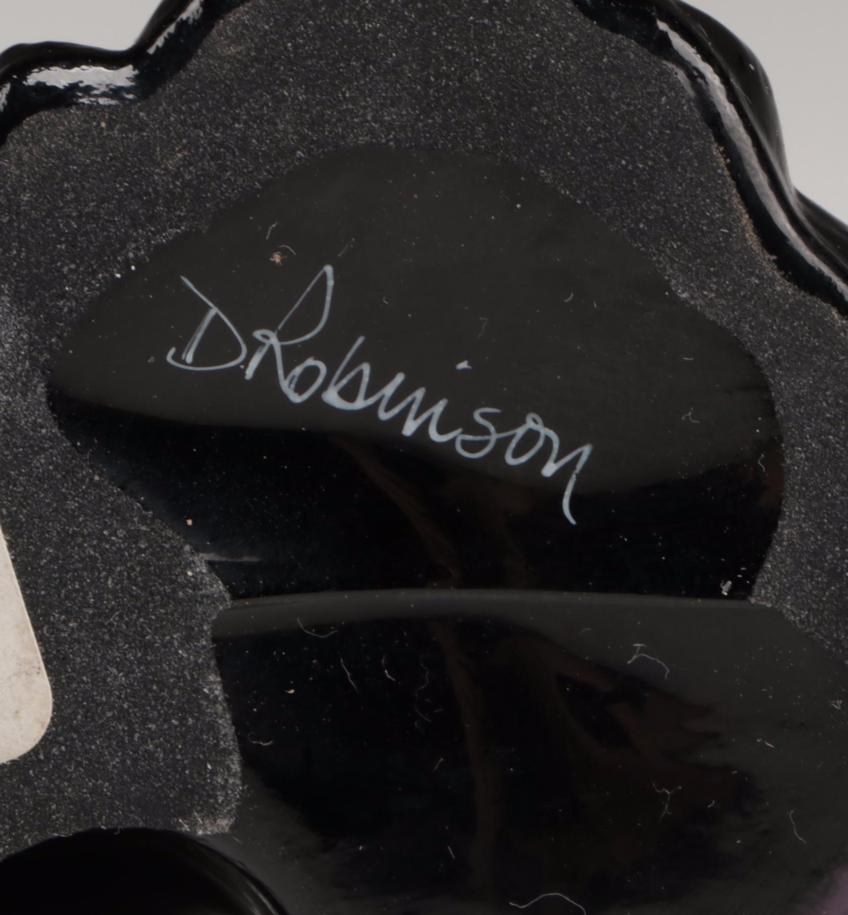 Fenton Hand-Painted Black and Green Glass Animal Figurines