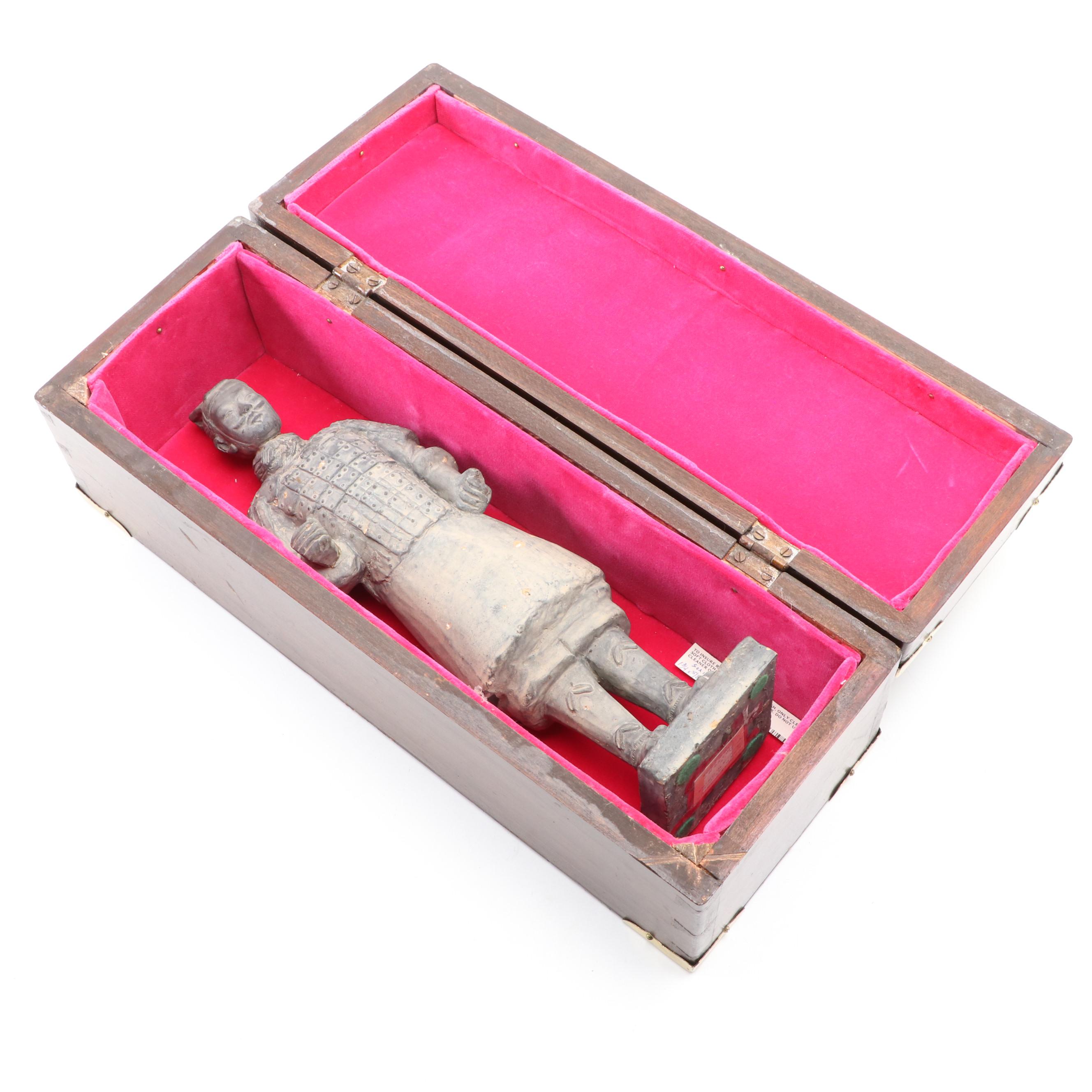 Qin Dynasty Terracotta Warrior Figurine with Presentation Box