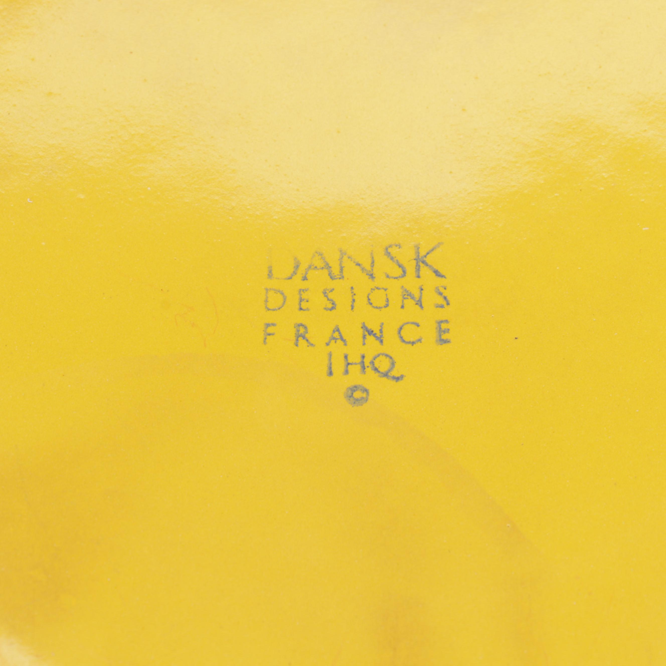 Dansk Enamel Paella and Loaf Pan with Japanese Wooden Rooster Nesting Boxes