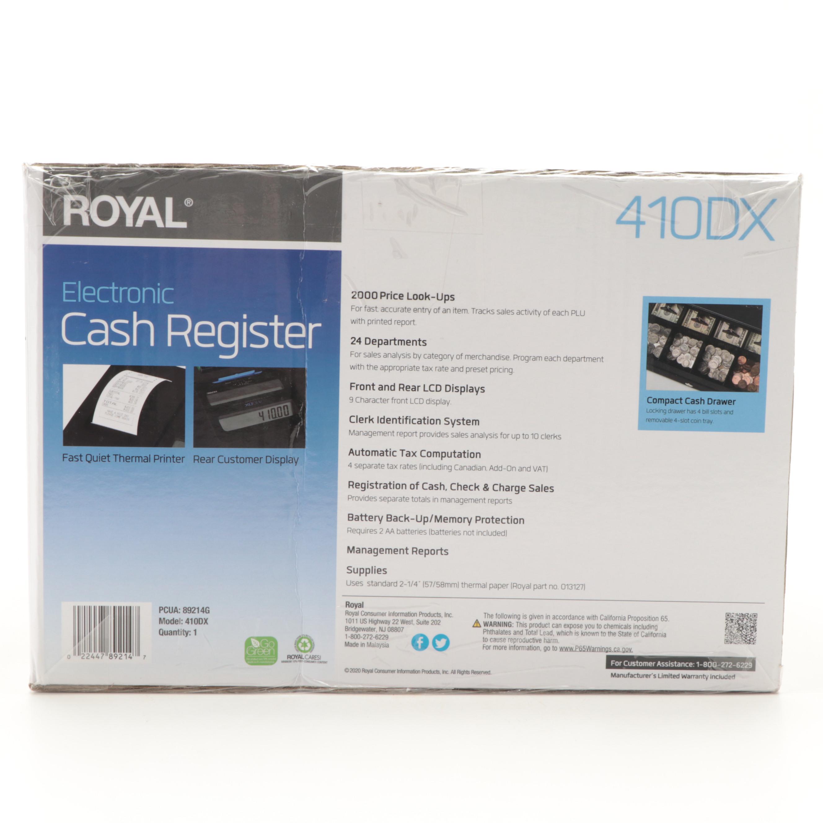 Royal 410DX Electronic Cash Register