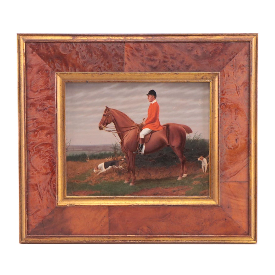 Oil Painting of a Fox Hunting Scene
