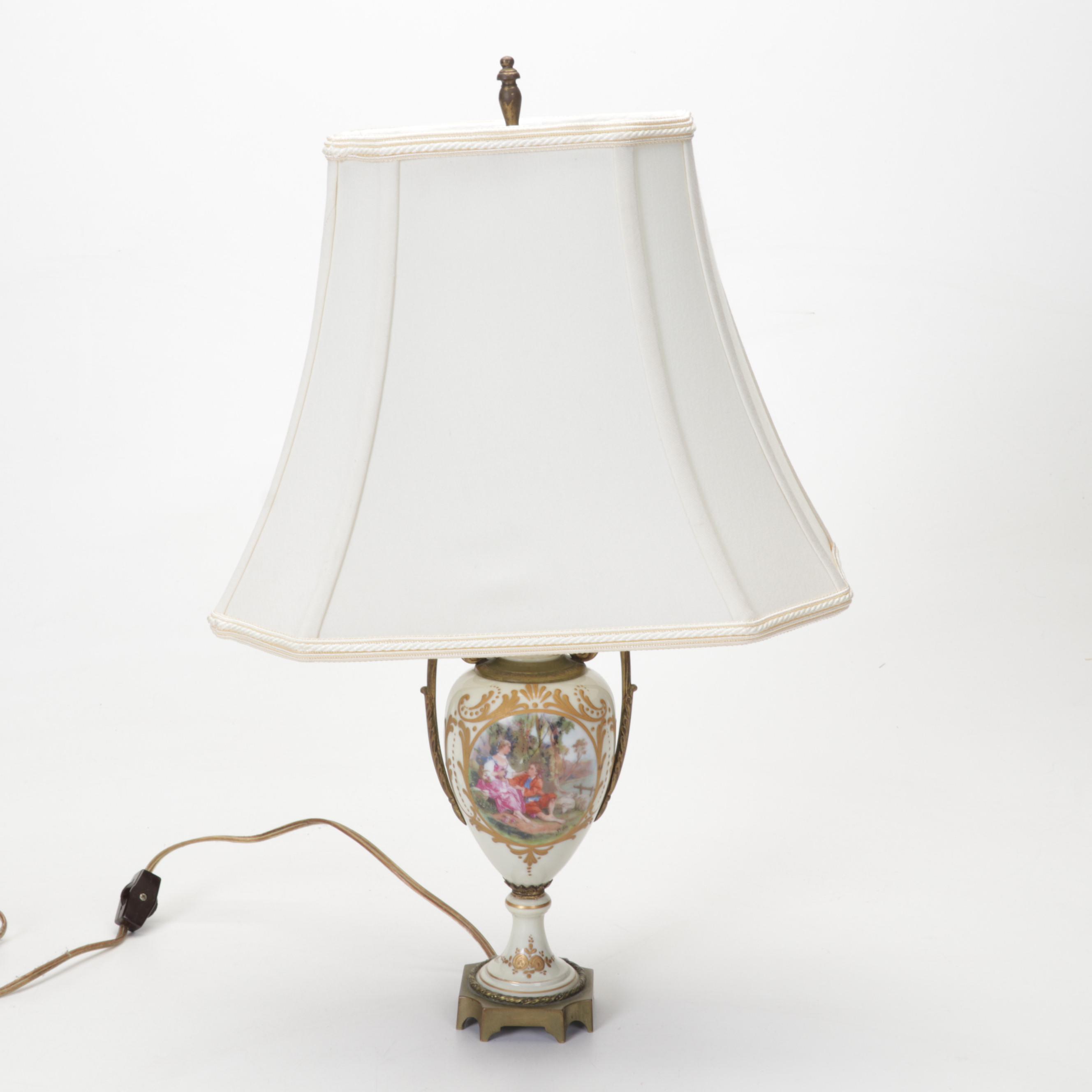 Rudolstadt Strauss & Söhne Porcelain Vase, Lamp, Cheese Keeper, Painting