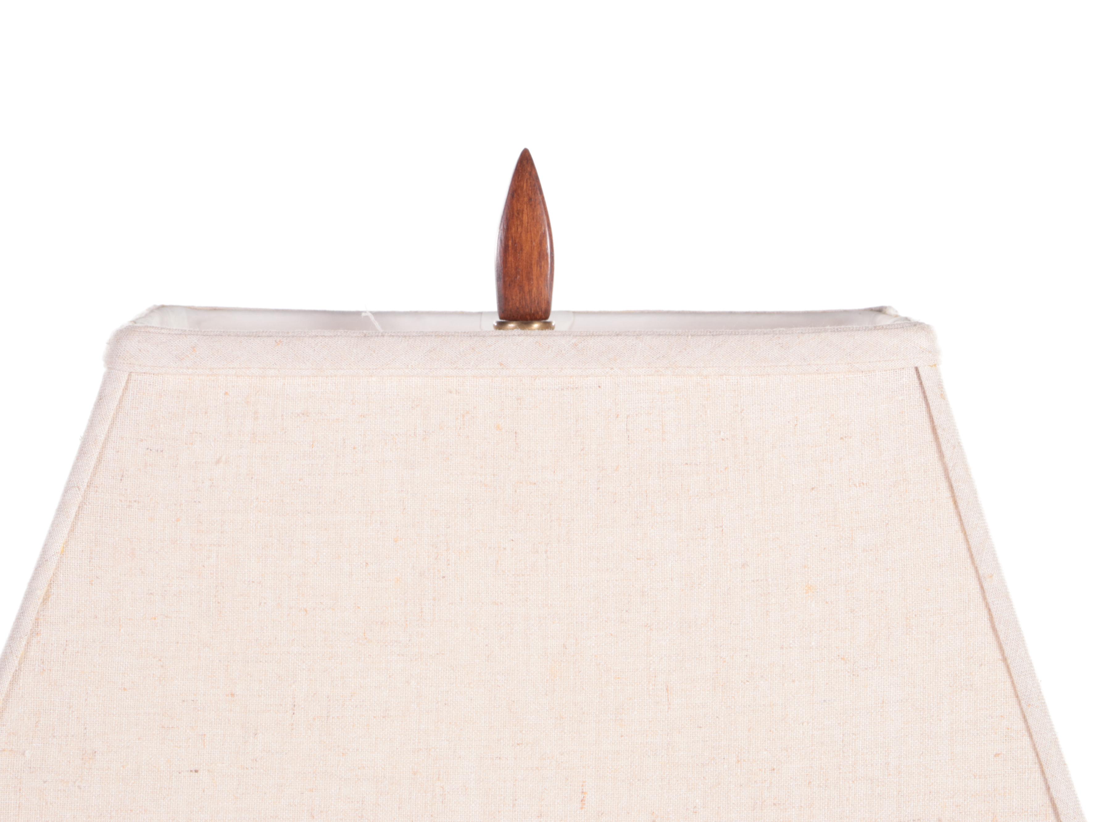 Wildwood Wooden Carved Palm Leaf Table Lamp, Contemporary