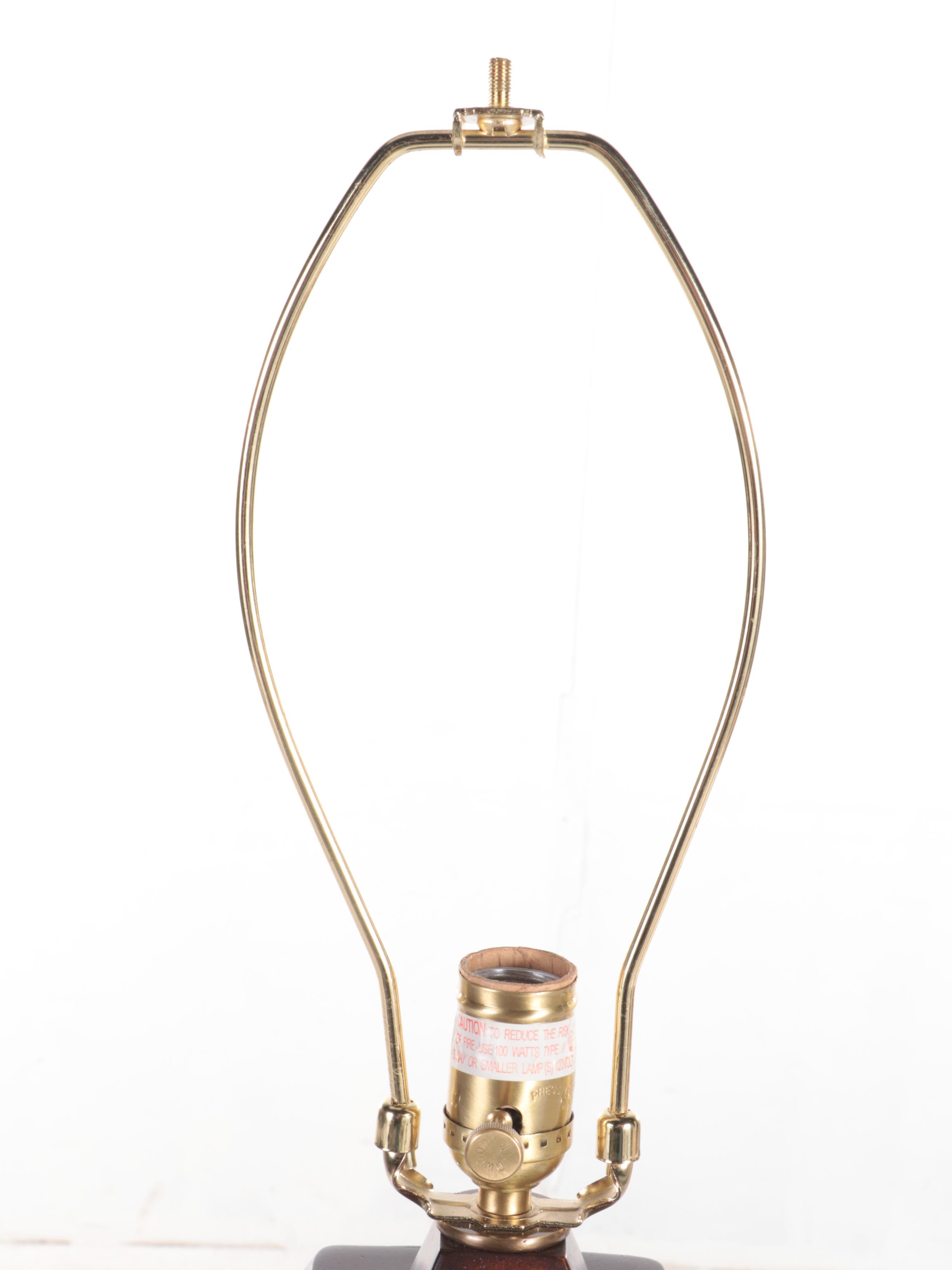 Wildwood Wooden Carved Palm Leaf Table Lamp, Contemporary