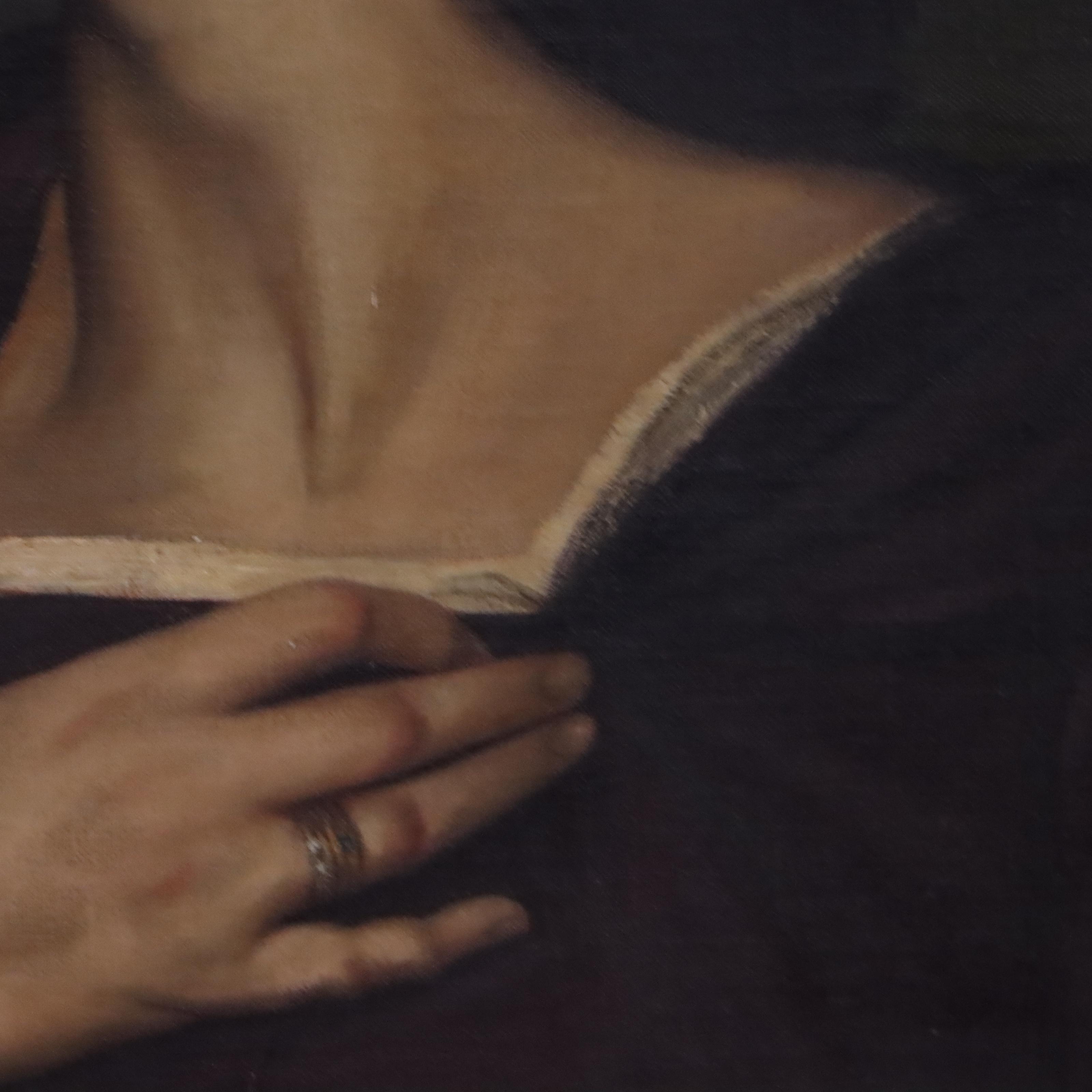 Portrait Oil Painting After Anselm Feuerbach "Nanna," Early 20th Century