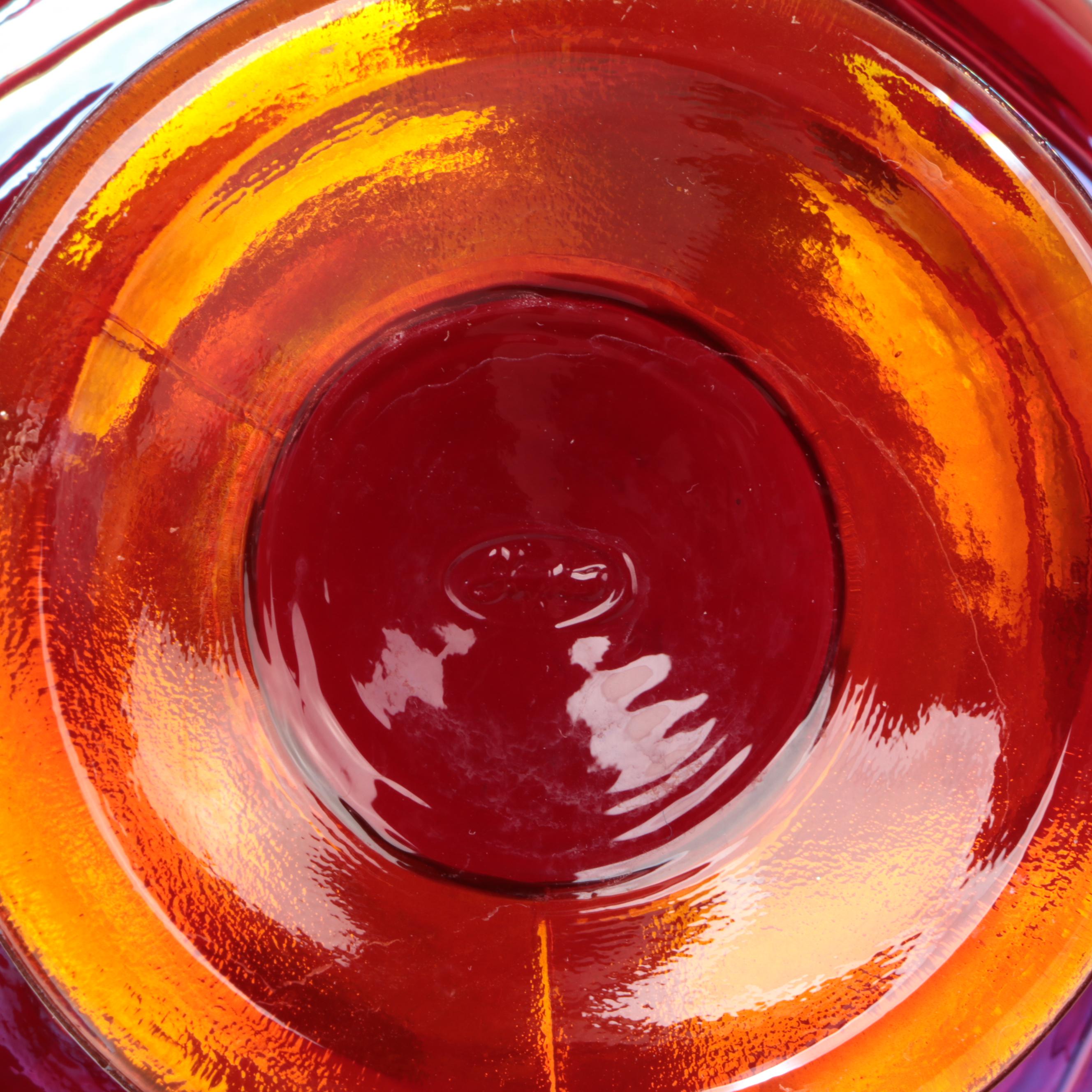 Fenton Atlantis Fish Carnival Glass Fairy Light Candle Holders