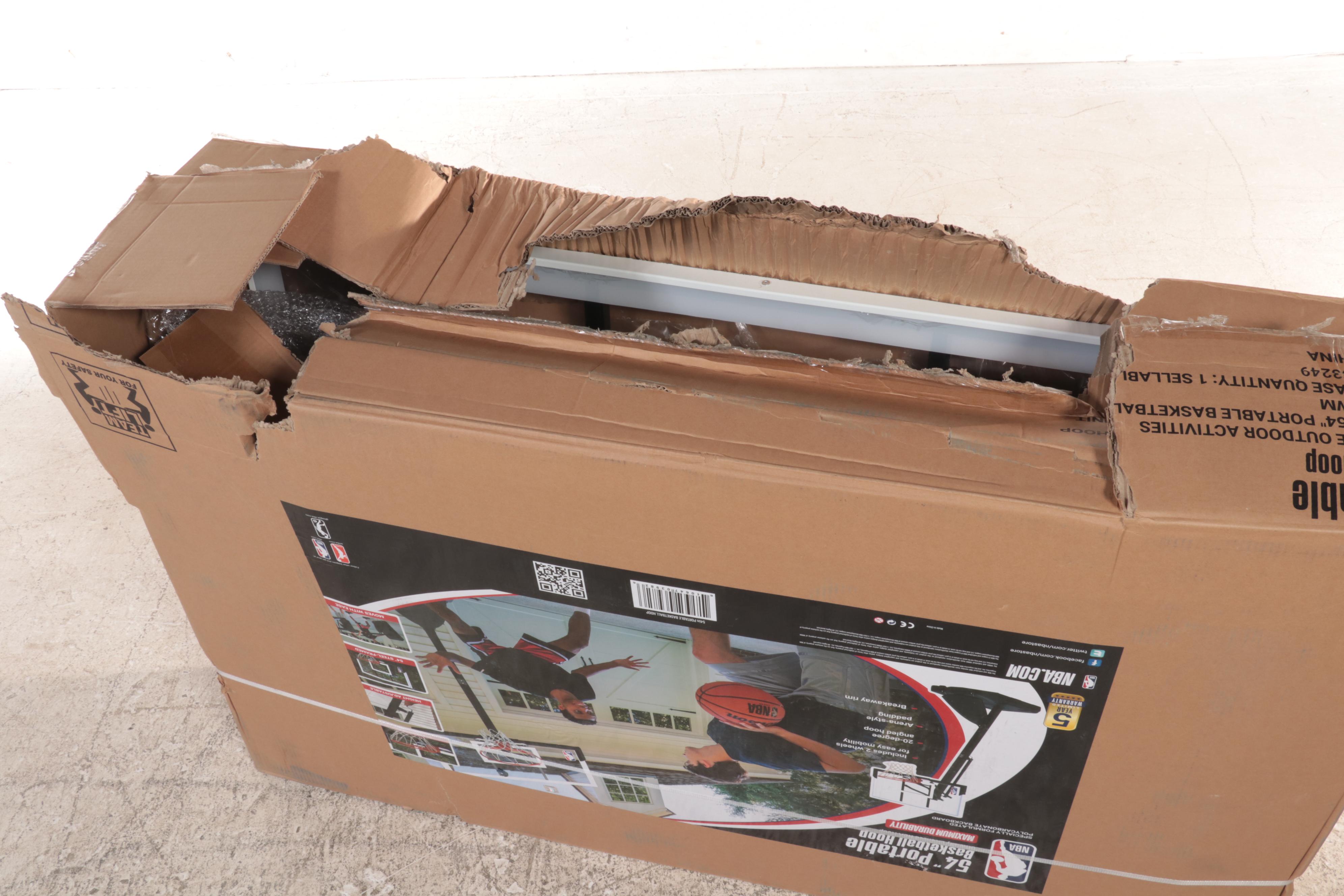 Official NBA 54” Portable Basketball Hoop with Polycarbonate Backboard