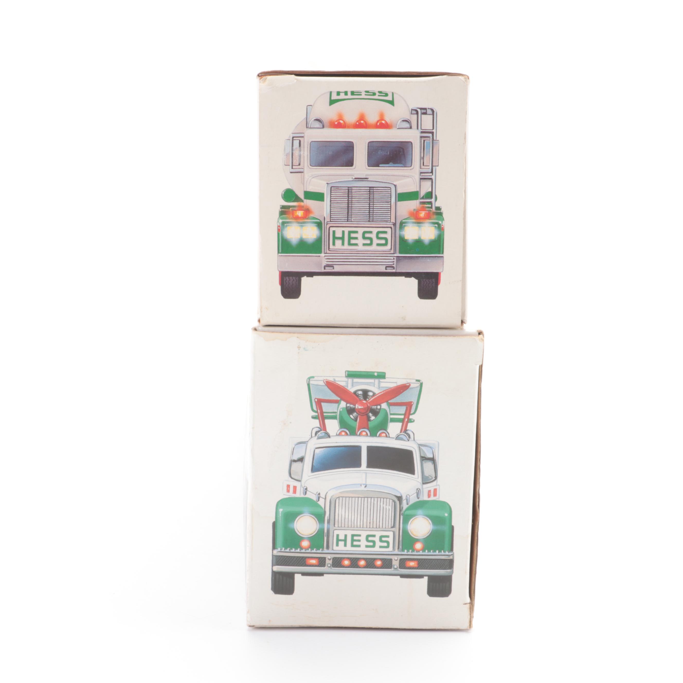 Hess Toy Trucks with Miniatures, Firetruck, Helicopter, More, 1990s–2000s