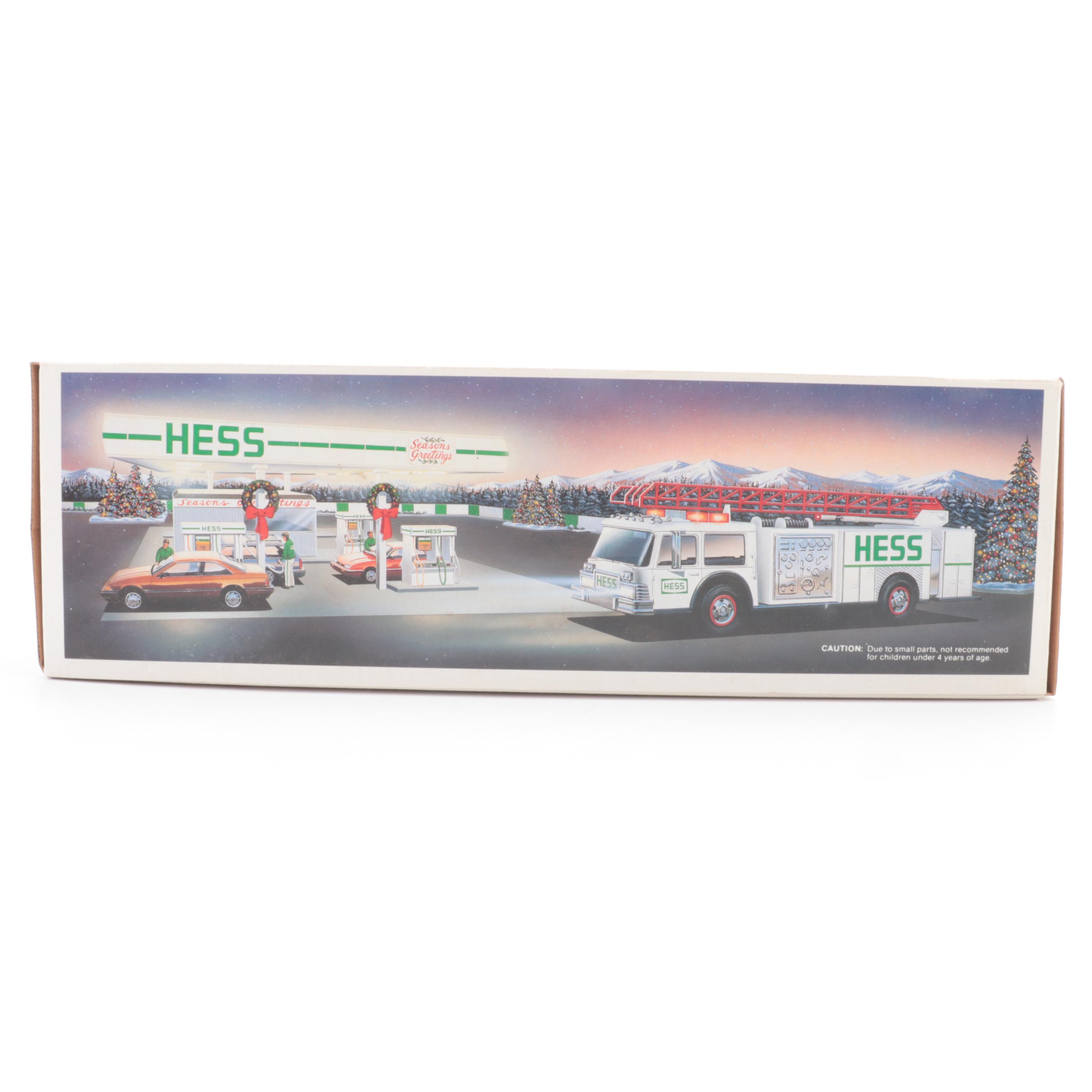 Hess Toy Trucks with Miniatures, Firetruck, Helicopter, More, 1990s–2000s