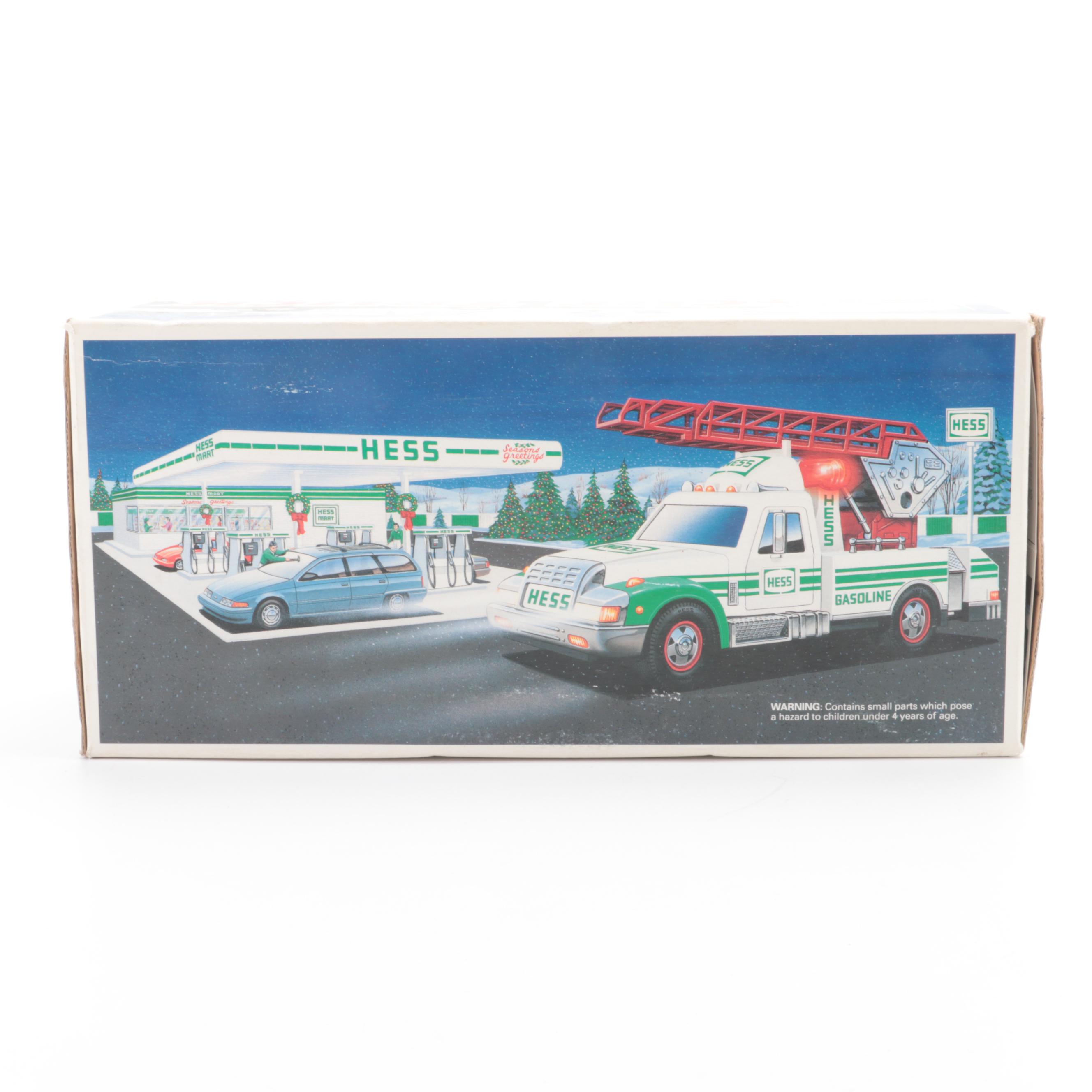Hess Toy Trucks with Miniatures, Firetruck, Helicopter, More, 1990s–2000s