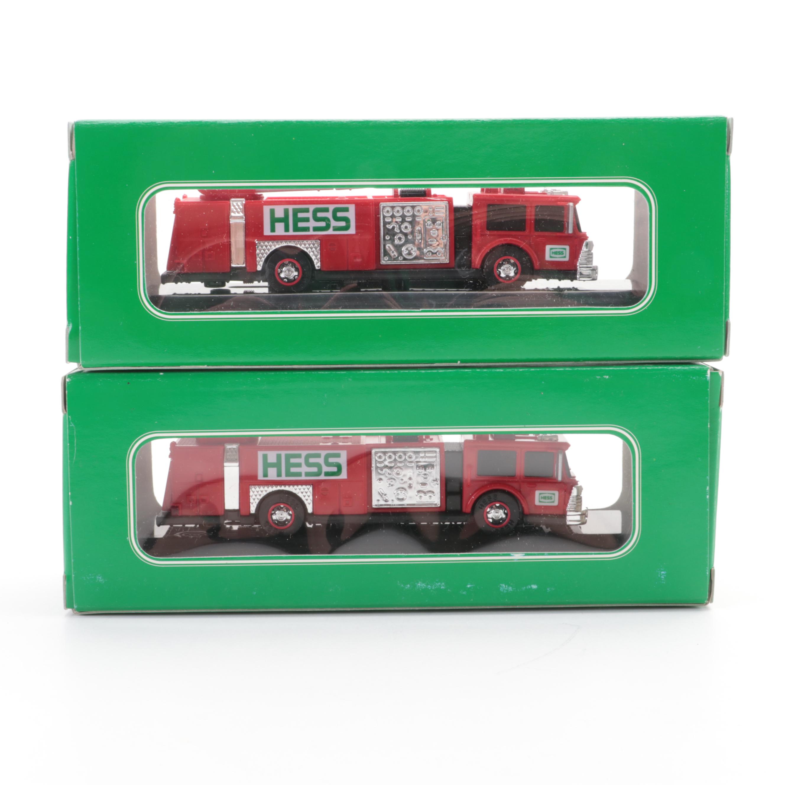 Hess Toy Trucks with Miniatures, Firetruck, Helicopter, More, 1990s–2000s