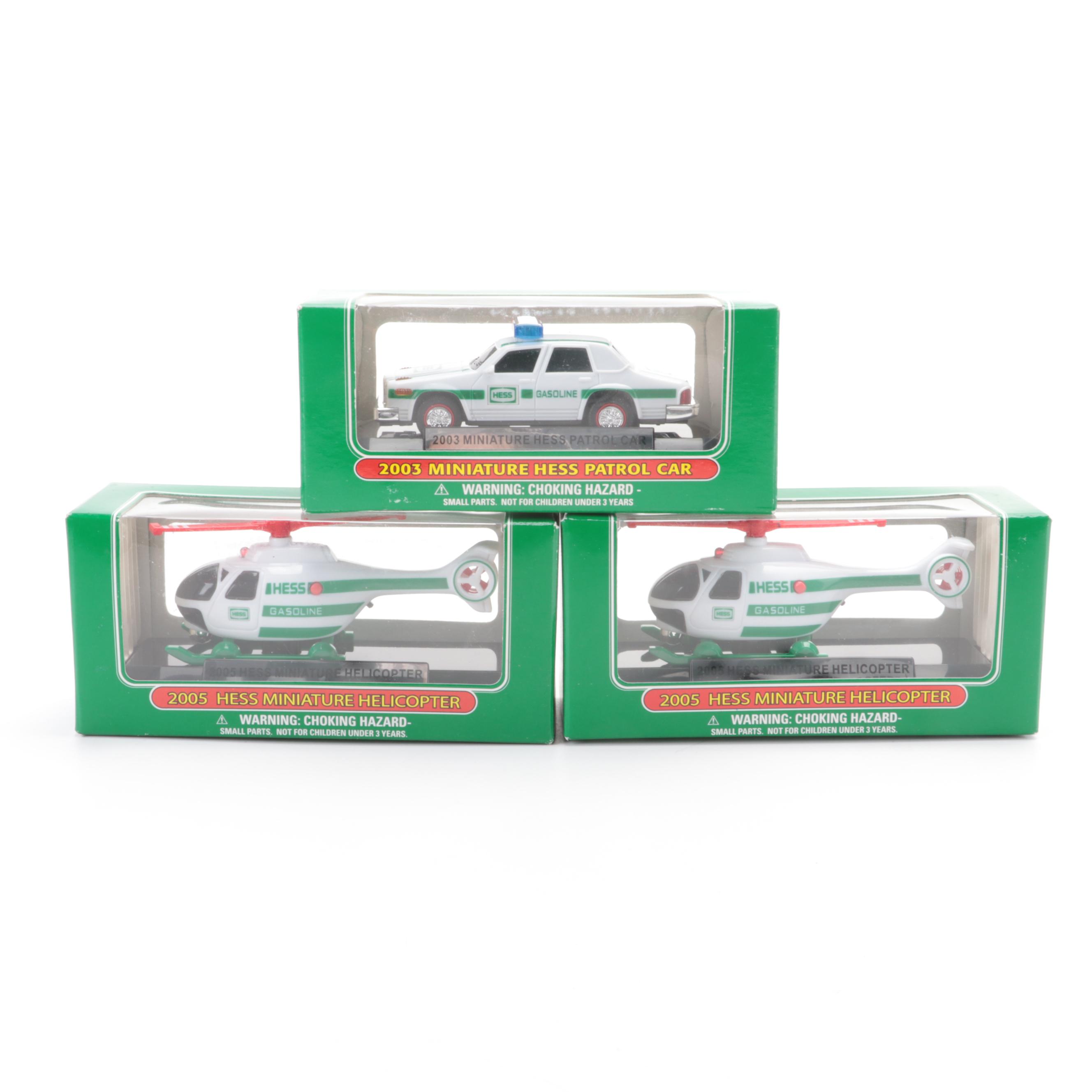 Hess Toy Trucks with Miniatures, Firetruck, Helicopter, More, 1990s–2000s