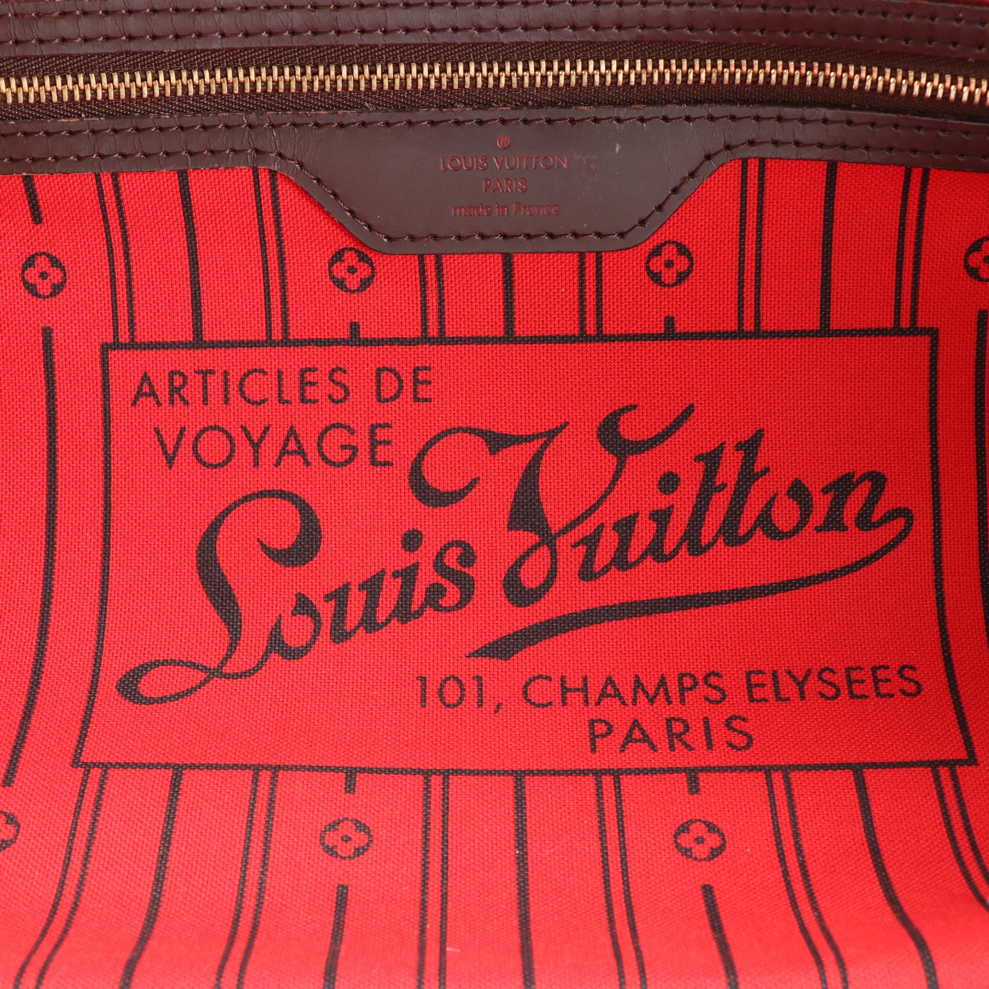 Louis Vuitton Neverfull MM in Damier Ebene Canvas