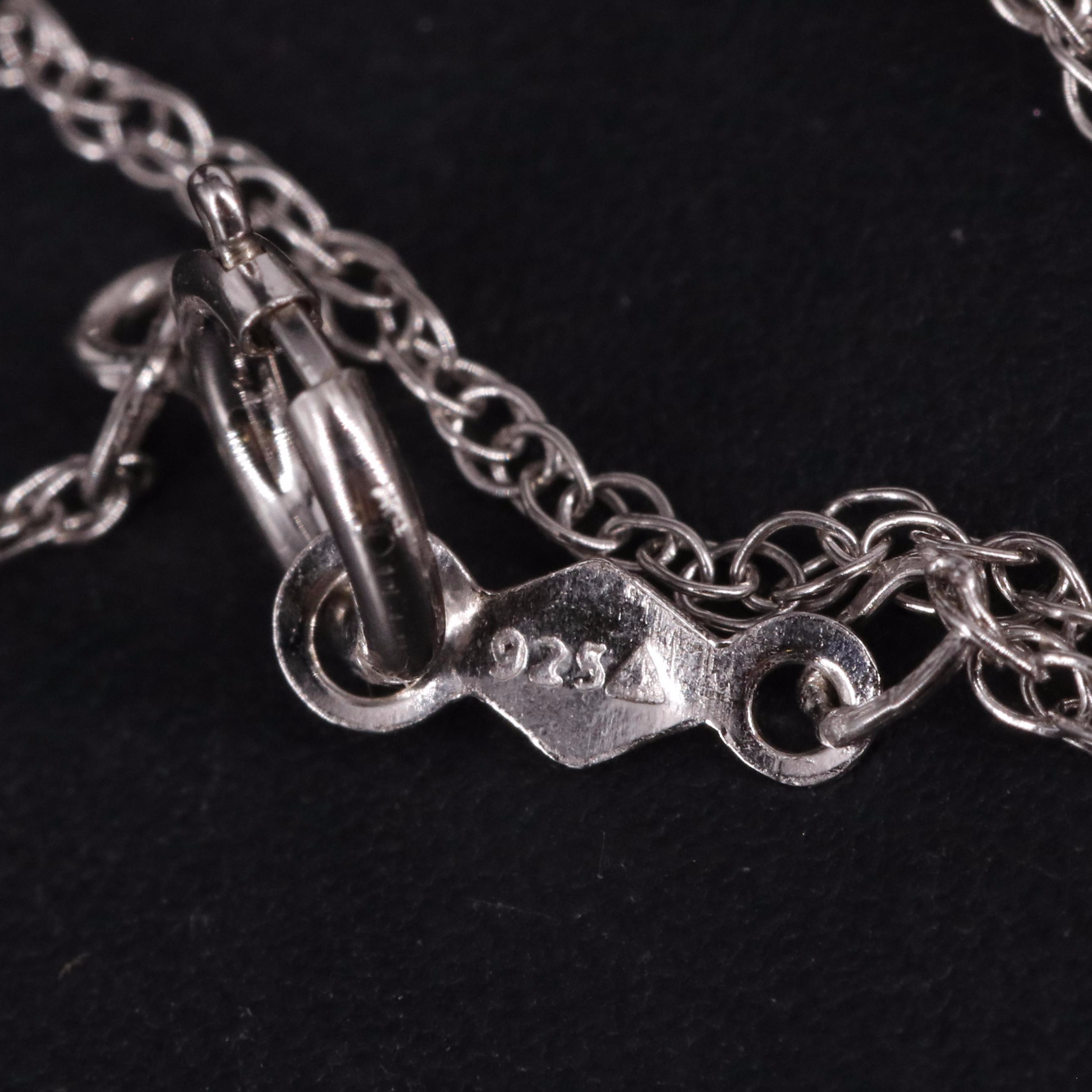 Sterling Diamond Treble Clef Pendant Necklace