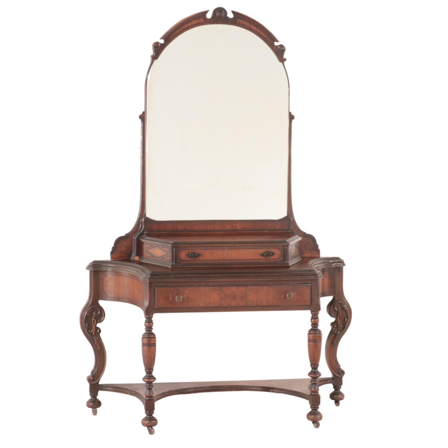 Jacobean Style Walnut Dressing Table, 1920s