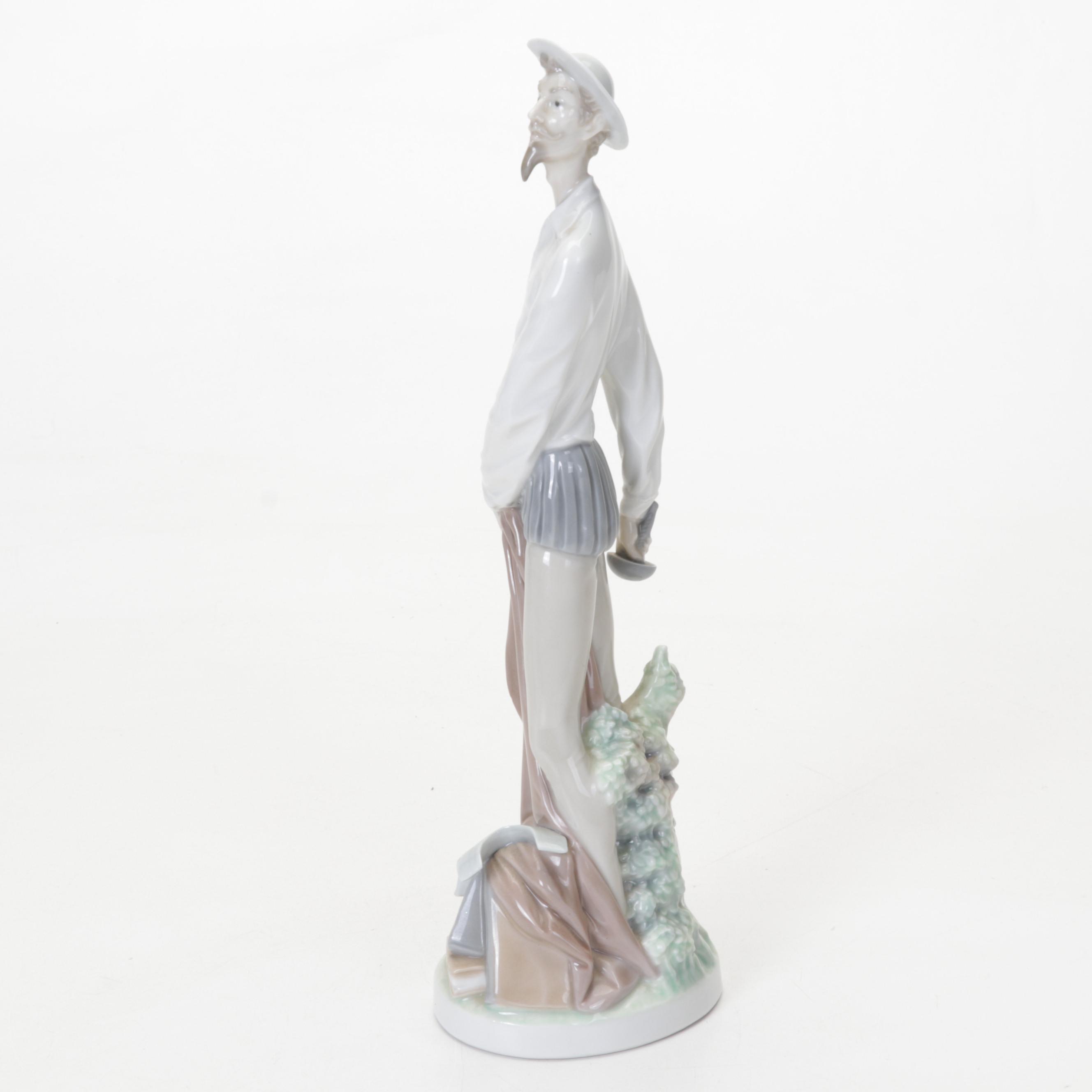 Lladró Porcelain "Don Quixote Standing Up" and Other Figurine